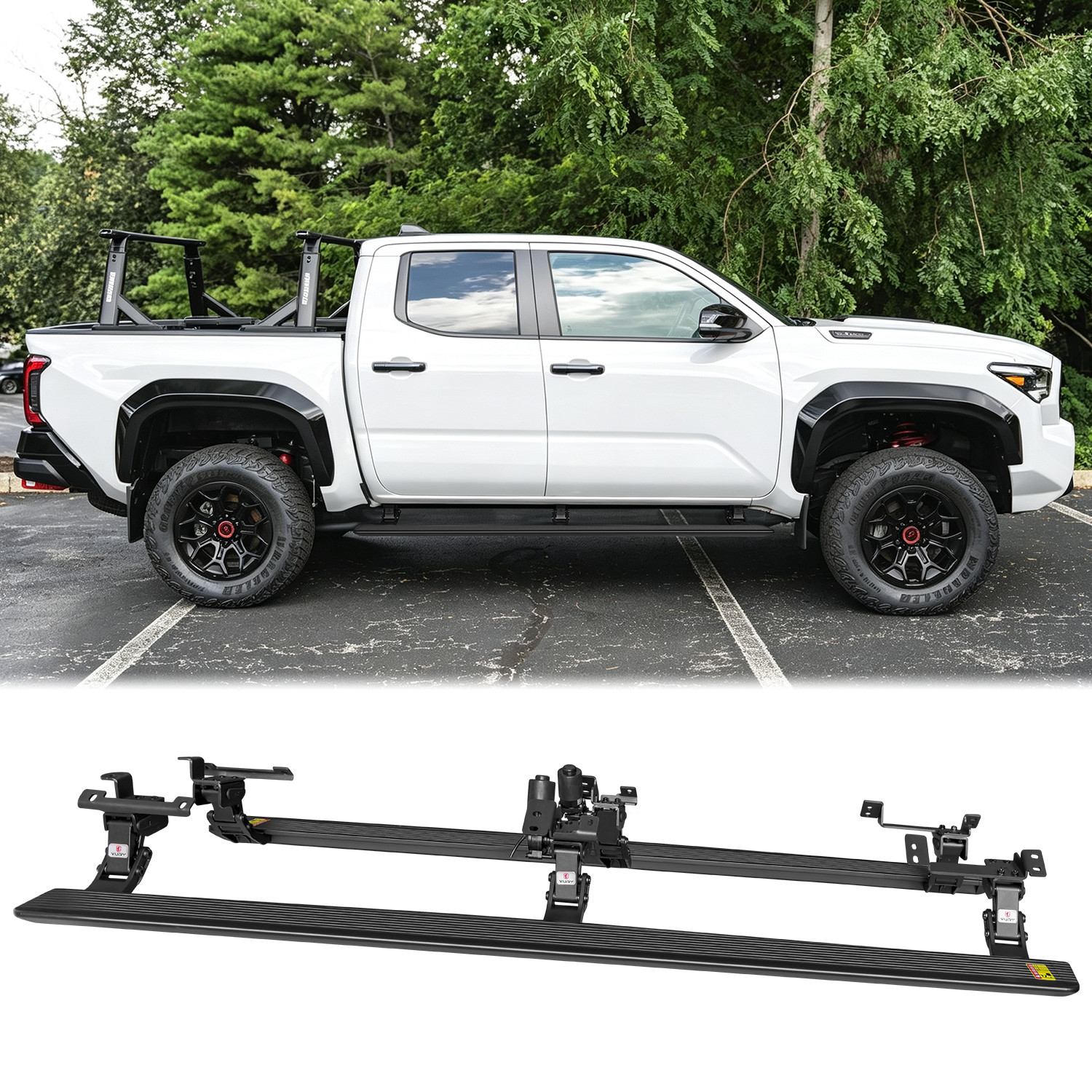 Power Running Boards Electric Retractable Side Steps Fit 2024‑2025 Toyota Tacoma