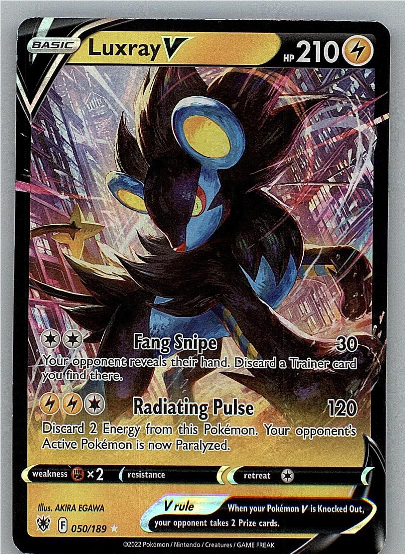 Luxray V 050/189 Holo V Rare Astral Radiance Pokemon Lightly Played