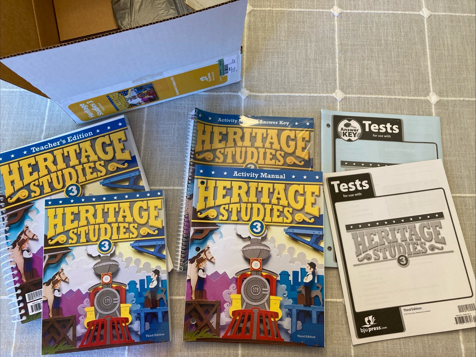 NEW BJU Press 3rd gr HERITAGE STUDIES 3 COMPLETE SUBJECT KIT 3rd Ed HISTORY + CD