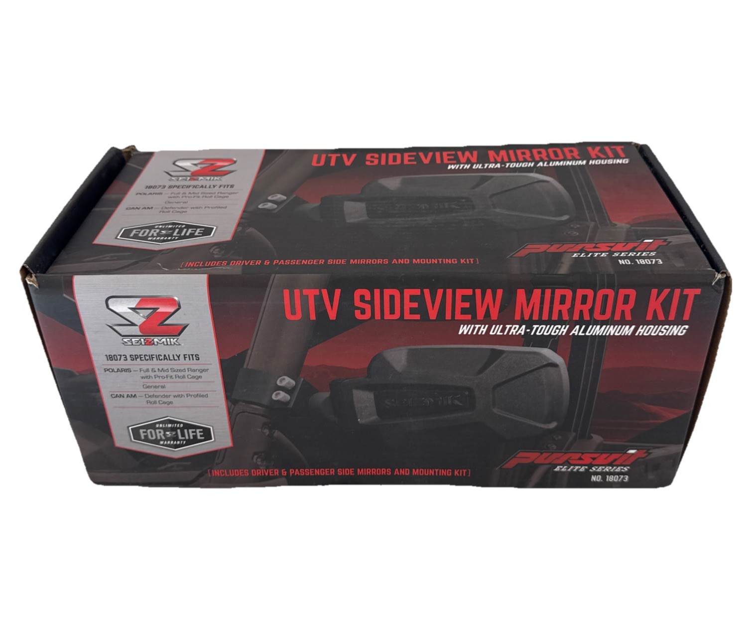 Seizmik - 18073 - Persuit Side View Mirrors Polaris Pro-Fit and Can-Am