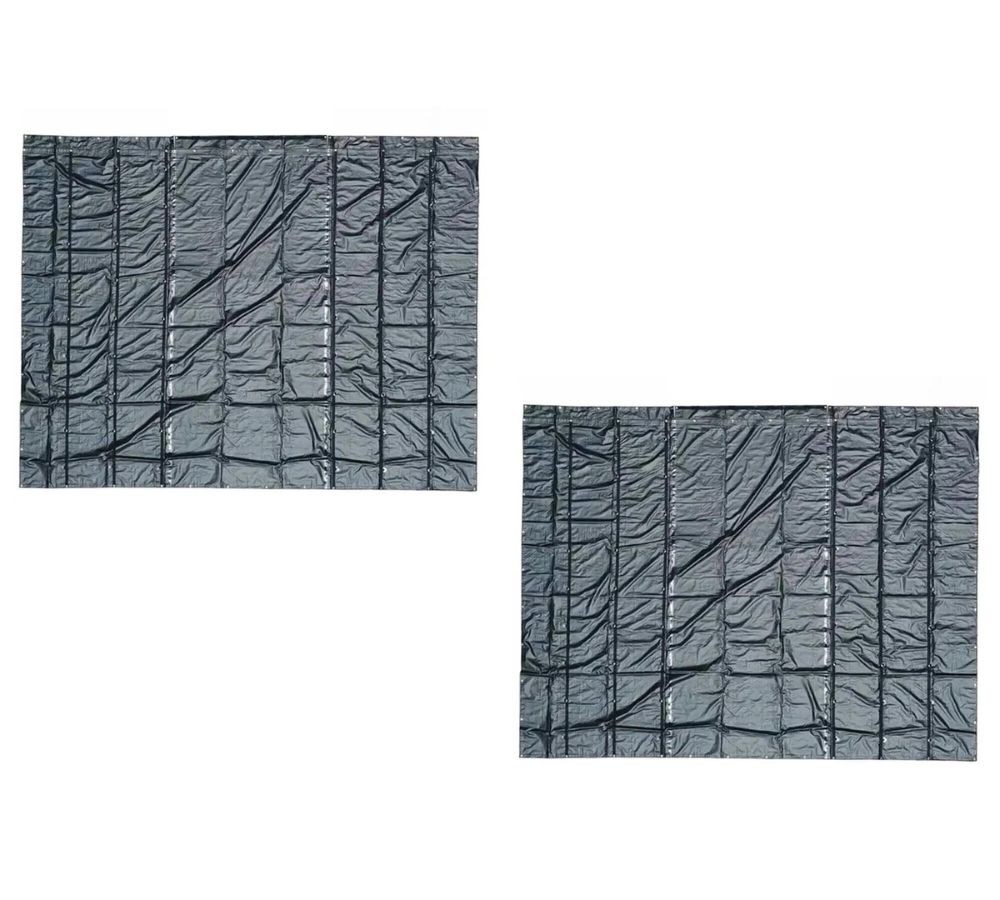 2 Pk 16' x 27' Flatbed Truck Tarps 18oz Steel Tarp - Black