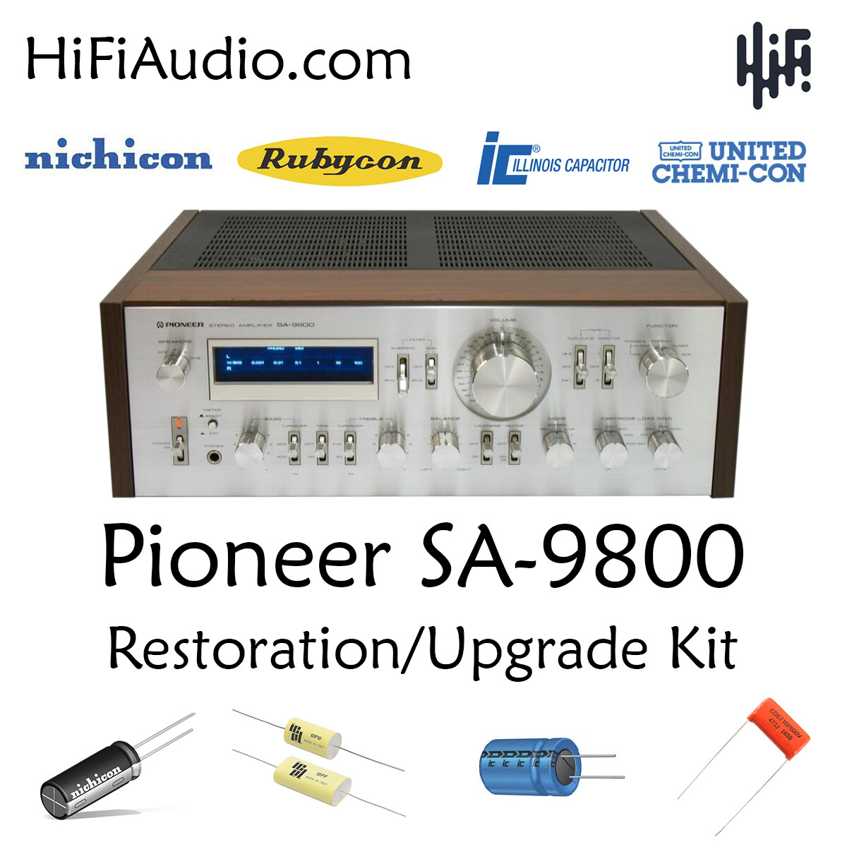 Pioneer SA-9800 rebuild restoration recap upgrade kit repair filter capacitor
