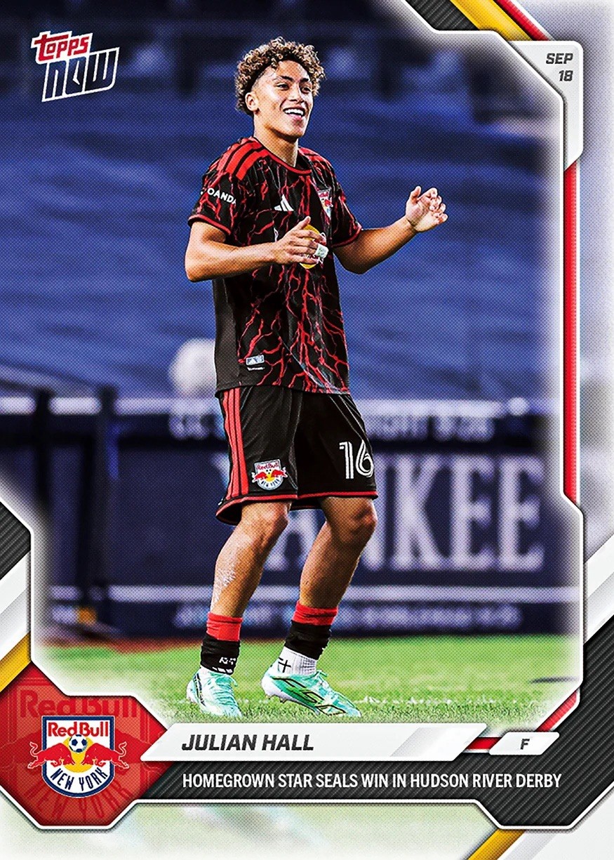 Julian Hall Hudson River Derby - 2026 MLS Topps NOW - Card 82 Julian Hall Hudson River Derby - 2026 MLS Topps NOW - Card 82