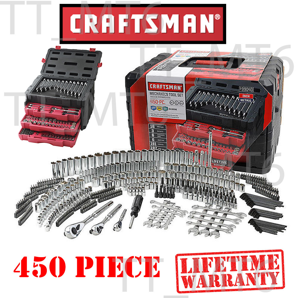Craftsman 450 Piece Mechanic\'s Tool Set With 3 Drawer Case Box 99040 254 230