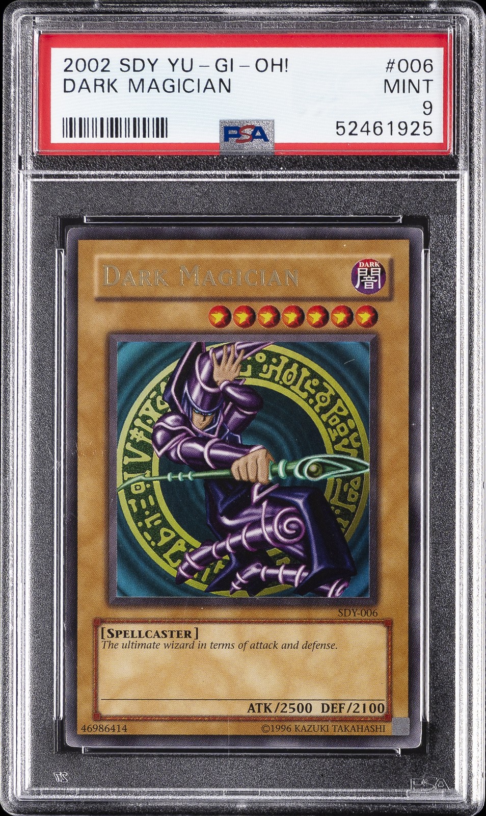 2002 YU-GI-OH STARTER DECK: YUGI #006 DARK MAGICIAN PSA 9