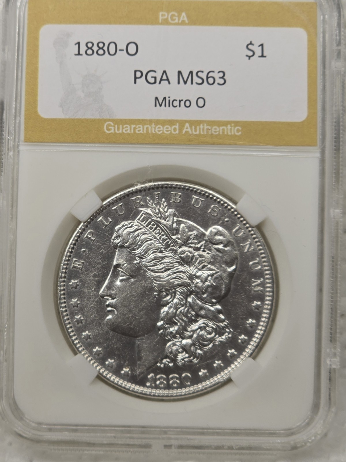 1880-o $1 Micro-o Morgan Silver Dollar MS BU Authenticated BLAST WHITE 1880-o $1 Micro-o Morgan Silver Dollar MS BU Authenticated BLAST WHITE