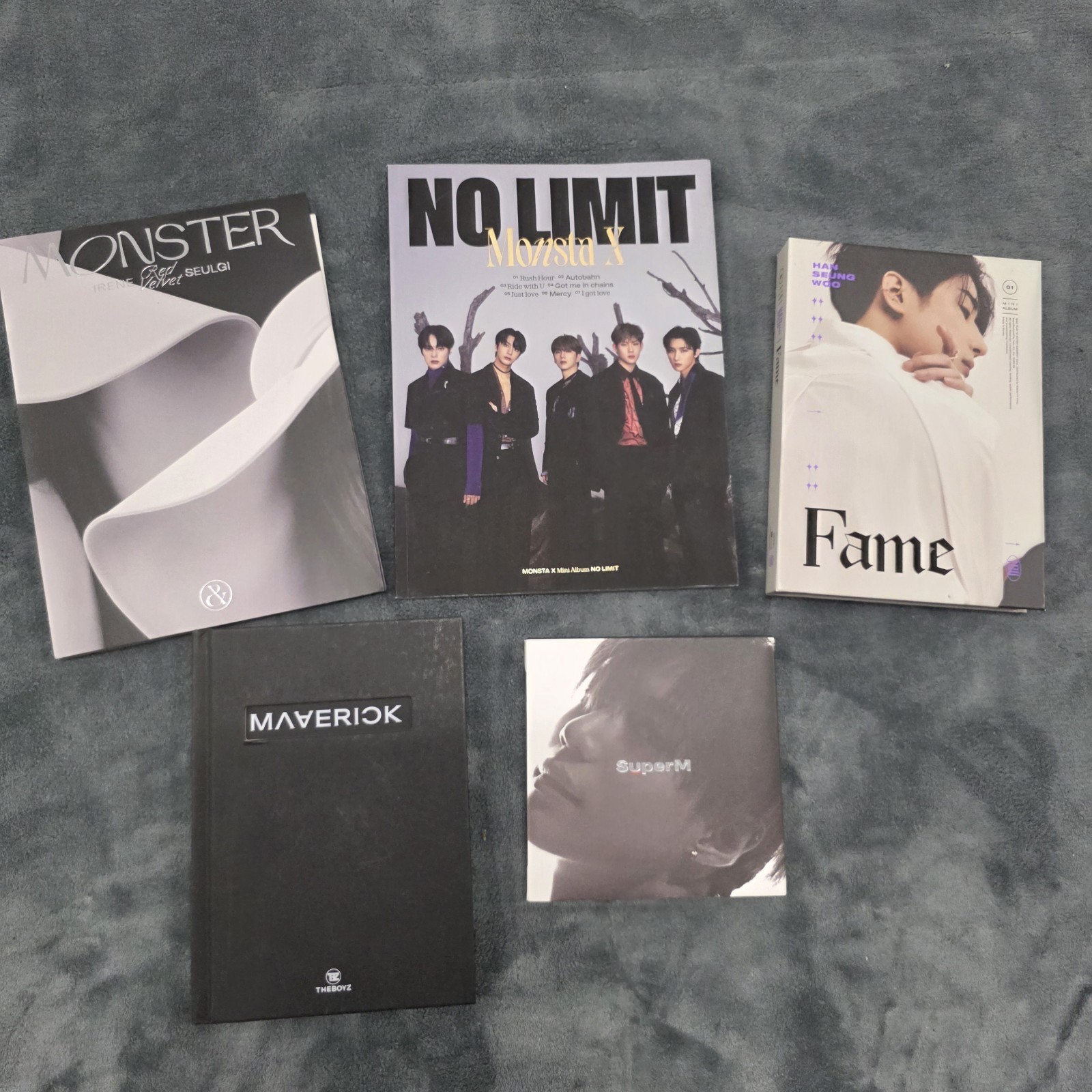 KPop lot CDs Fame Maverick Monsta X SuperM Red Velvet Korean Pop 5 albums KPop lot CDs Fame Maverick Monsta X SuperM Red Velvet Korean Pop 5 albums