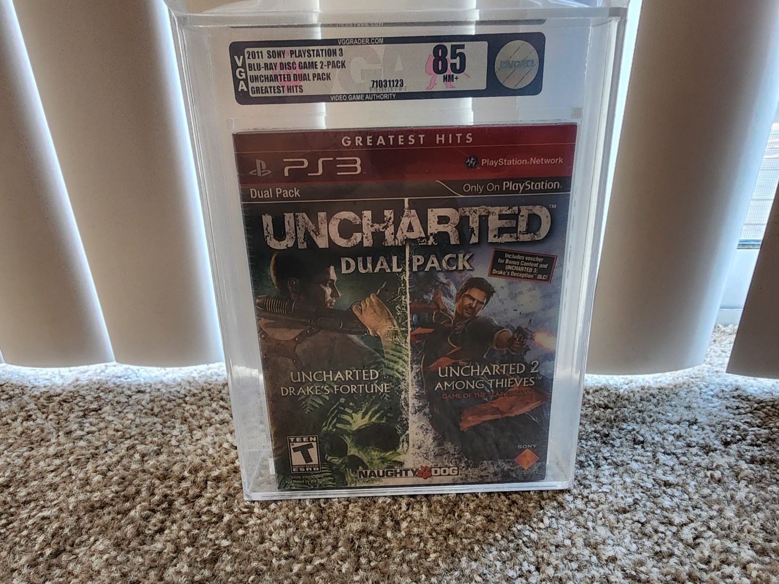 Uncharted Dual Pack (Sony PlayStation 3, 2011) VGA graded 85 POP 1 of 2 Uncharted Dual Pack (Sony PlayStation 3, 2011) VGA graded 85 POP 1 of 2