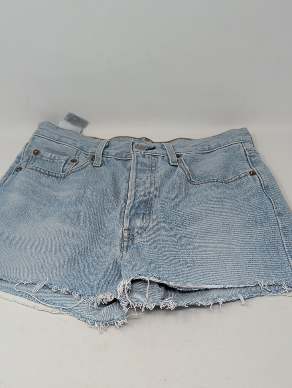 Levi\'s Premium Light Blue Denim Cutoff Shorts Levi\'s Premium Light Blue Denim Cutoff Shorts