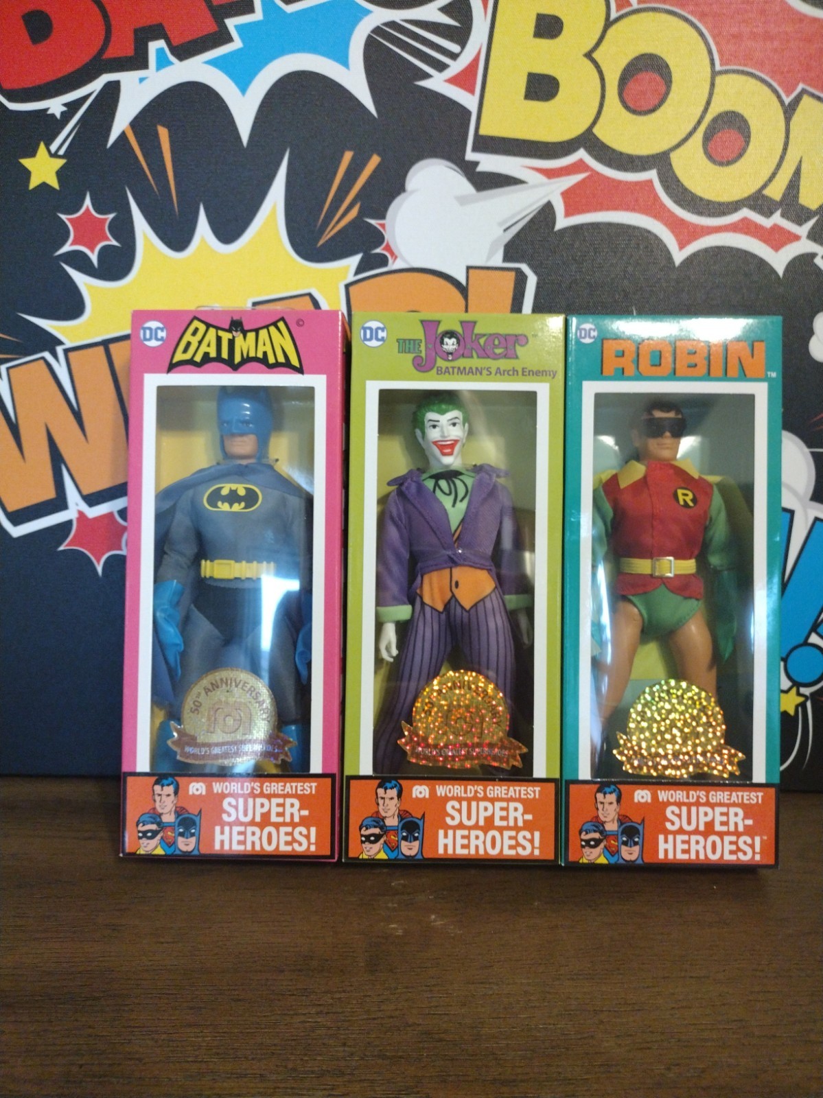Mego 50th Anniversary World\'s Greatest Super-Heroes Batman Set Of 3.