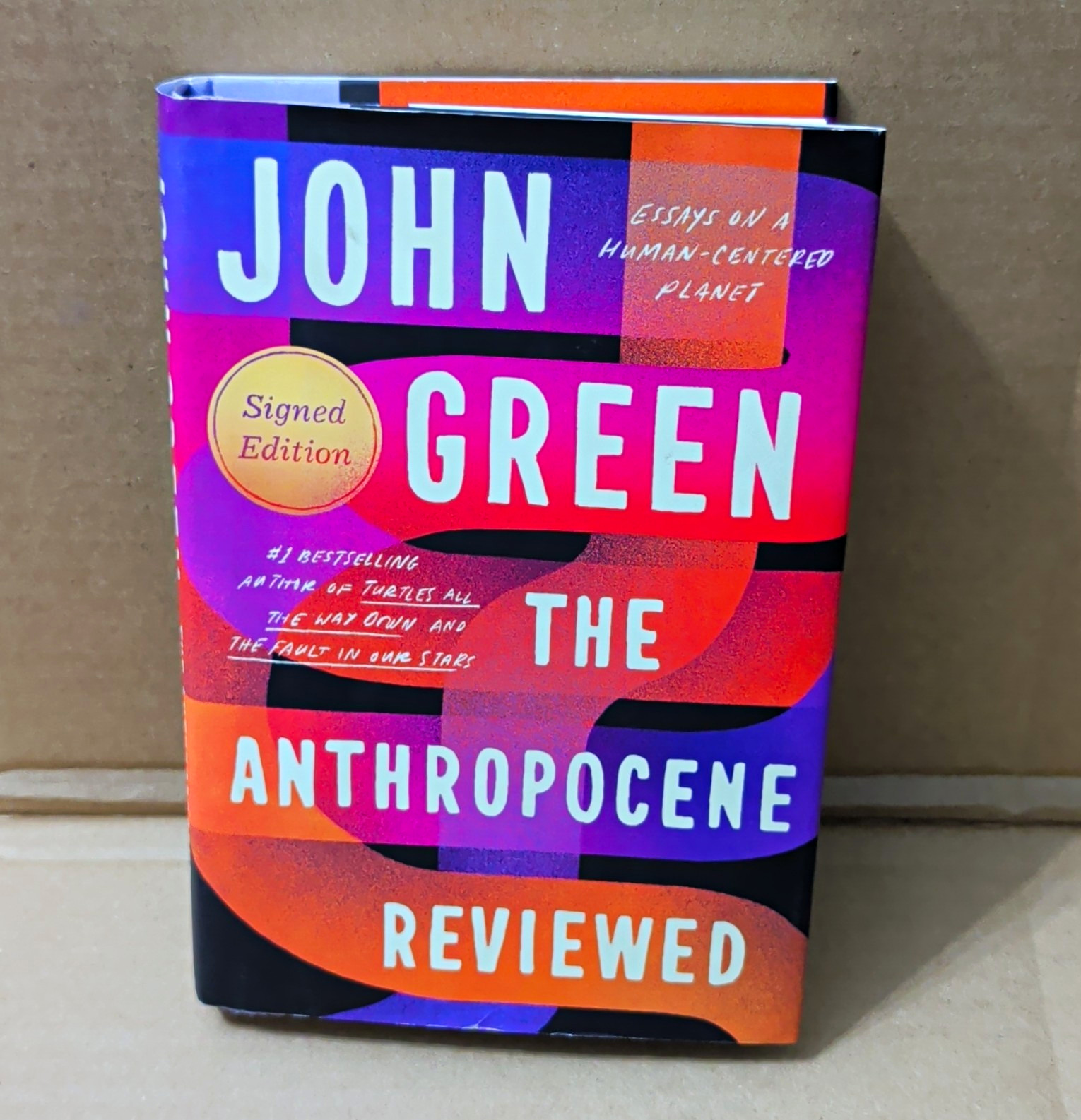 John Green The Anthropocene Reviewed Signed Edition HC 2021 Dutton DJ