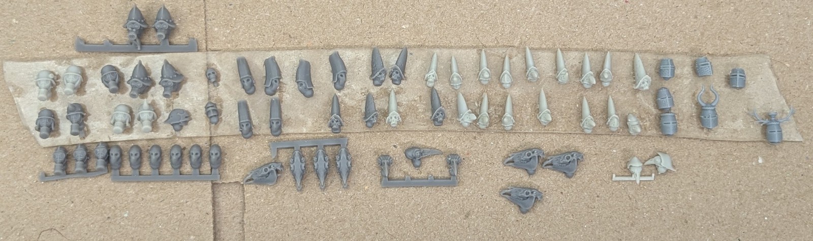 70x 3D Printed Resin Heads Bits Lot Grimdark Turnip28 Trench Crusade Kitbash