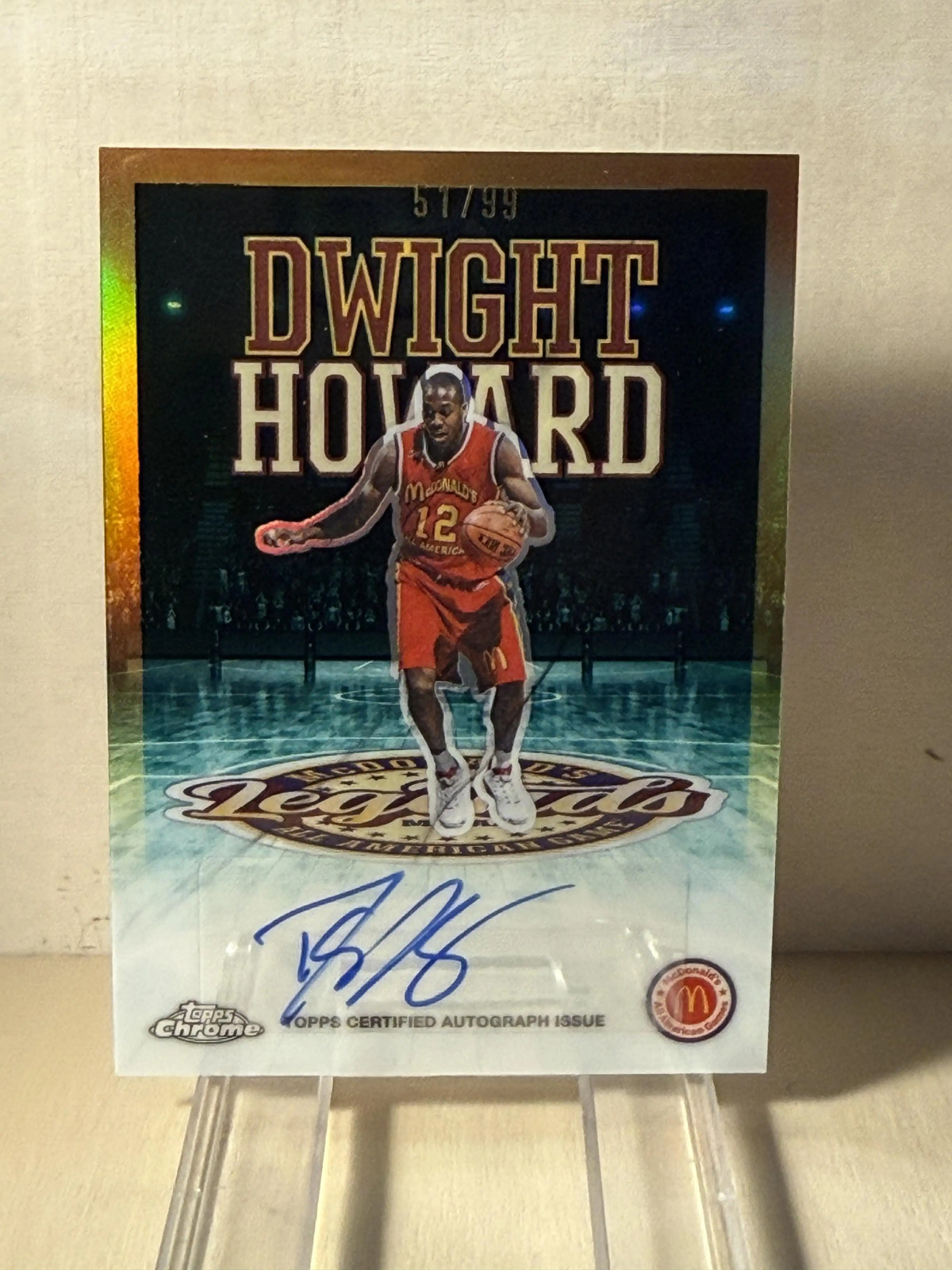 2025 Topps Chrome McDonald's All American Dwight Howard Legends Auto 57/99
