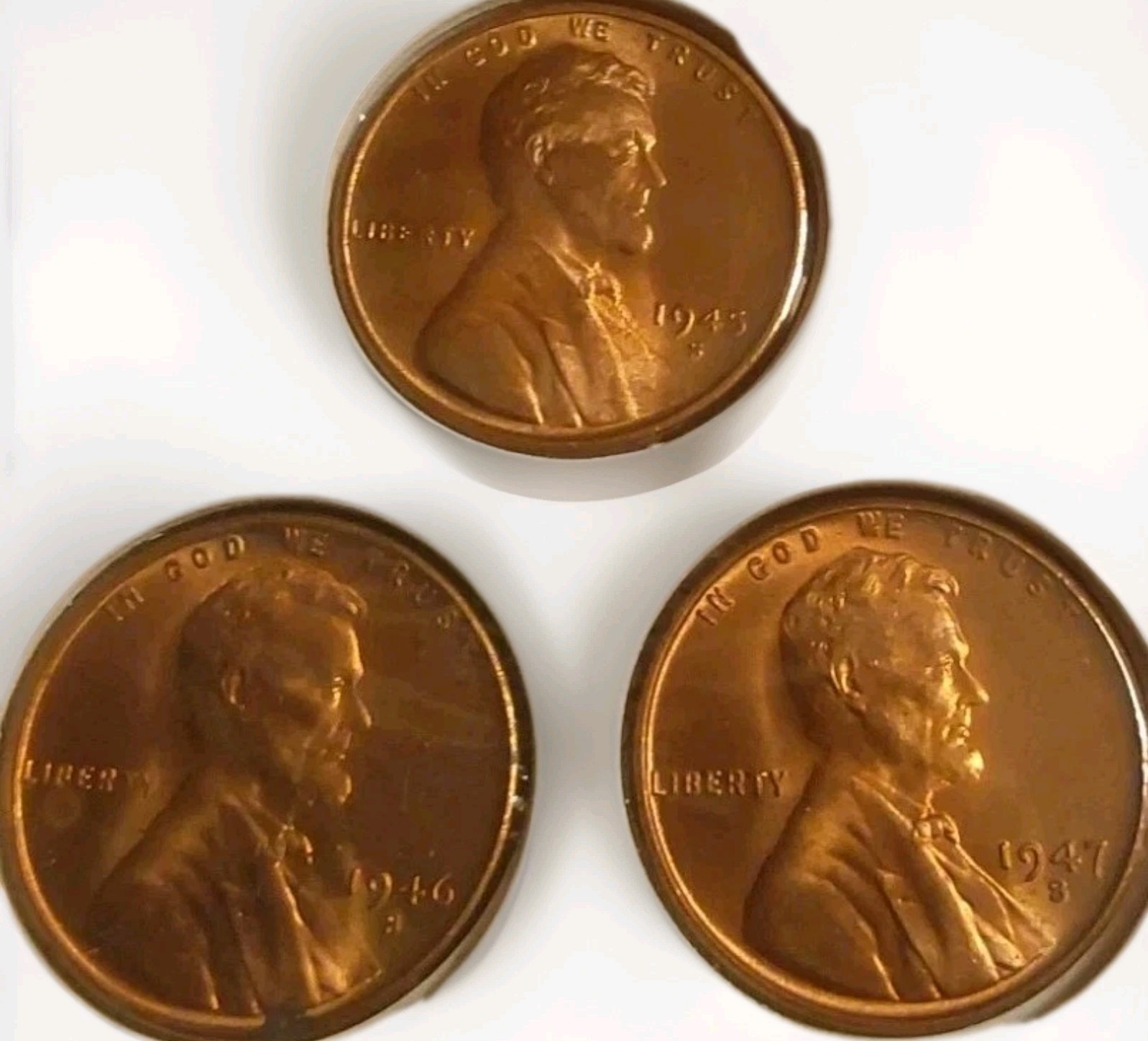 3 Pc Lincoln Wheat San Francisco Set 1945 S 1946 S 1947 S Gem BU OBW FreePost 3 Pc Lincoln Wheat San Francisco Set 1945 S 1946 S 1947 S Gem BU OBW FreePost