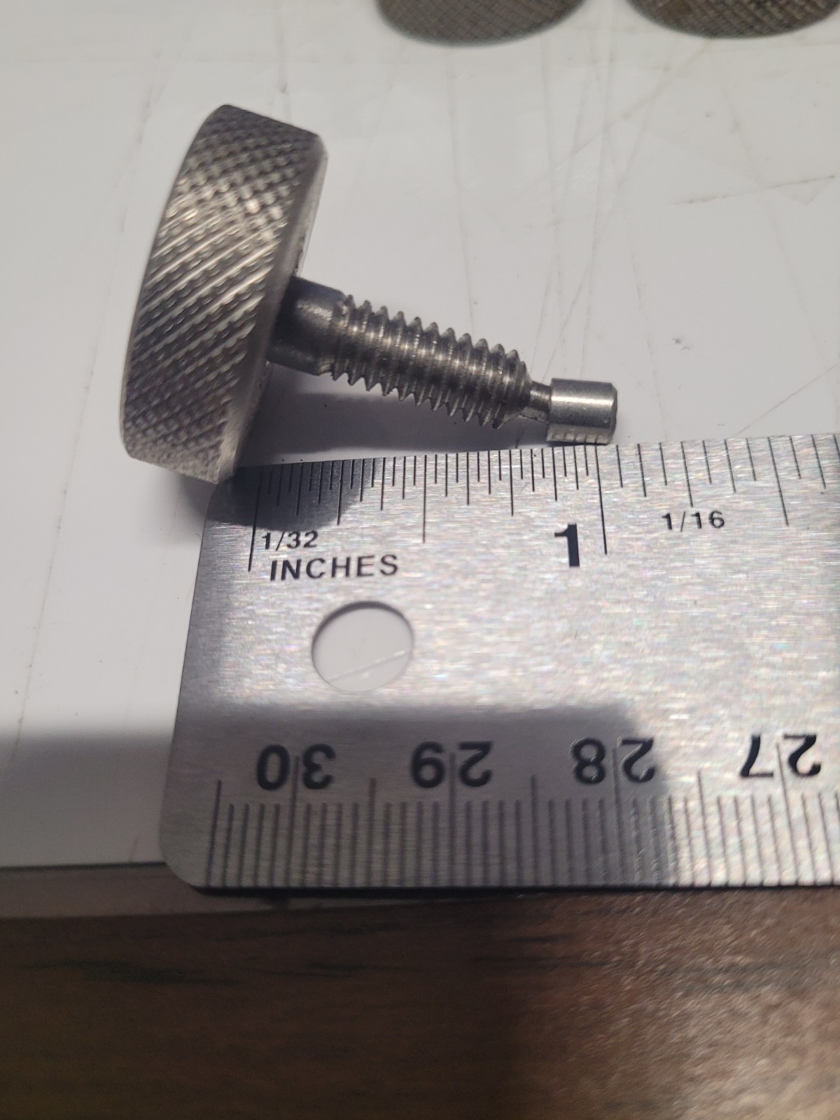 Stainless Knurled Thumb Swivel End Knob - 1/4-20 X 1\ Stainless Knurled Thumb Swivel End Knob - 1/4-20 X 1\