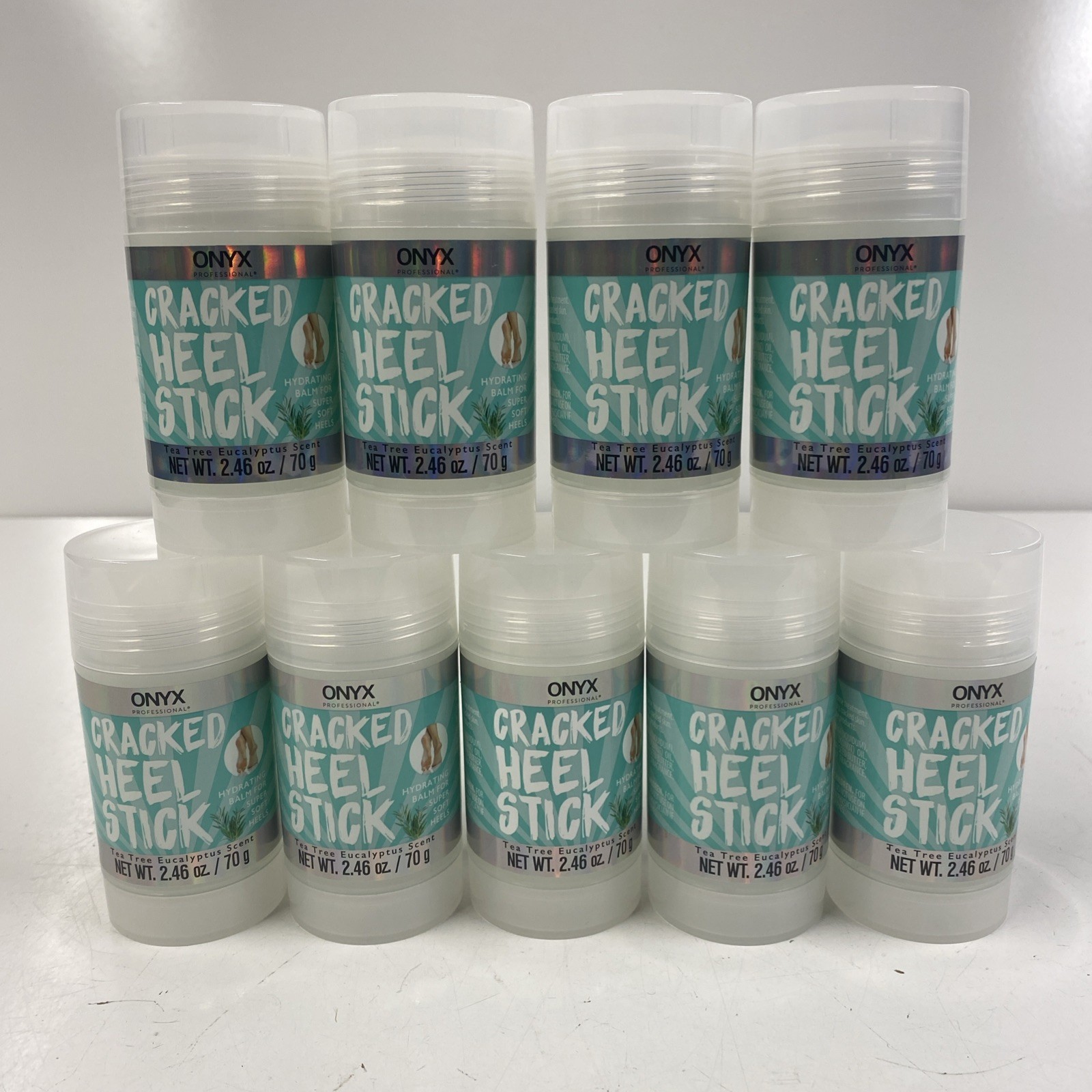 LOT 9 ONYX Cracked Heel Stick 2.46 Oz TEA TREE EUCALYPTUS Balm Foot Moisturizer LOT 9 ONYX Cracked Heel Stick 2.46 Oz TEA TREE EUCALYPTUS Balm Foot Moisturizer