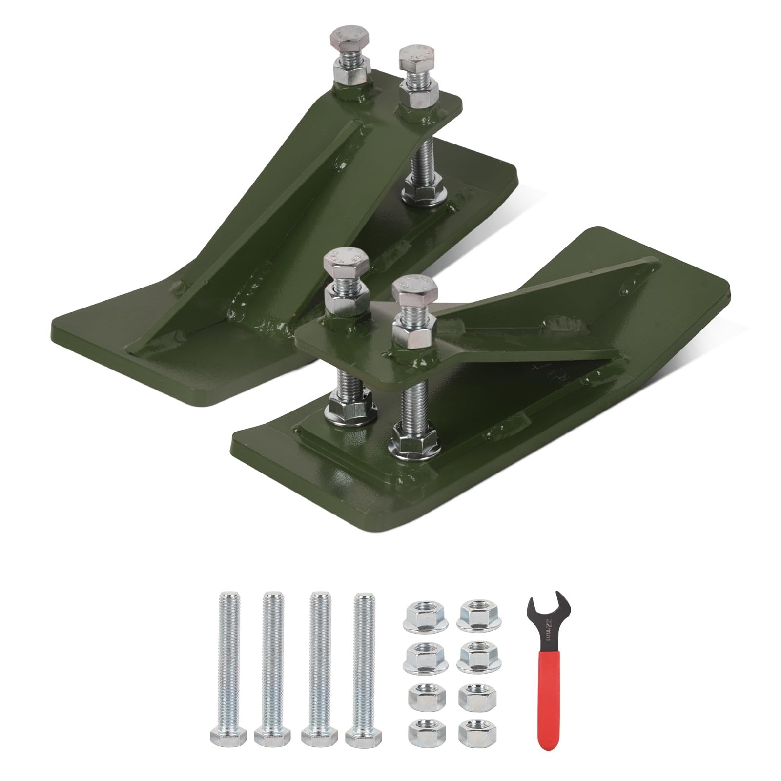 Doppy 2Pcs Tractor Bucket Protector, 3/8'' Thick Snow Skid Tamer - Green Doppy 2Pcs Tractor Bucket Protector, 3/8'' Thick Snow Skid Tamer - Green