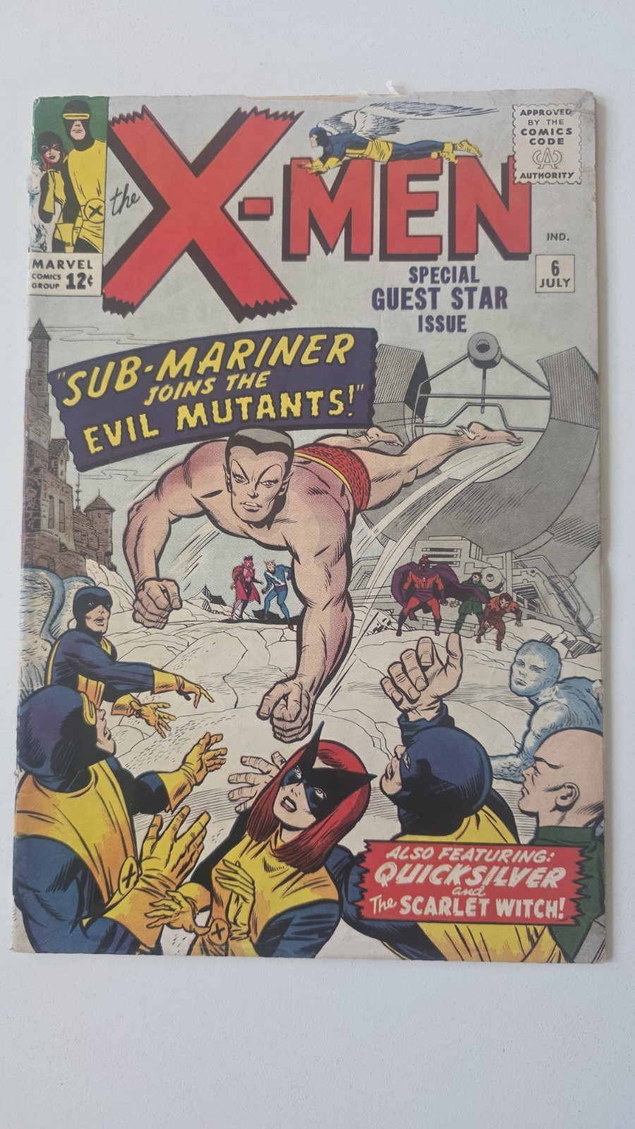 X-Men 6 1964 Marvel Comics G/VG 3.0 3rd Scarlet Witch Restoration To Cover X-Men 6 1964 Marvel Comics G/VG 3.0 3rd Scarlet Witch Restoration To Cover