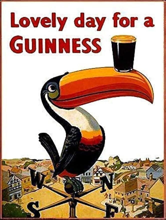 Lovely Day for A Guinness Retro Metal Sign Vintage Man Cave Bar Pub Vintage Meta