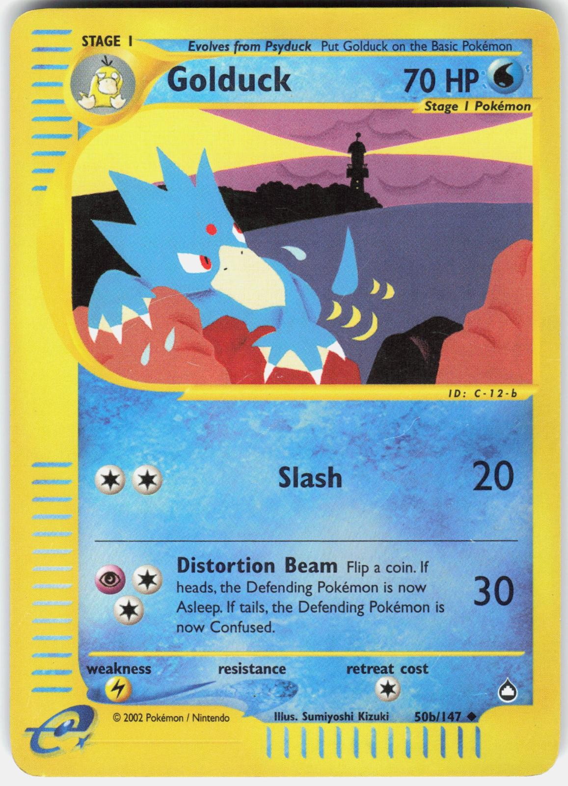 Pokemon Golduck (50b) 50B/147 Uncommon Aquapolis Pokemon Reverse Holo Near Mint