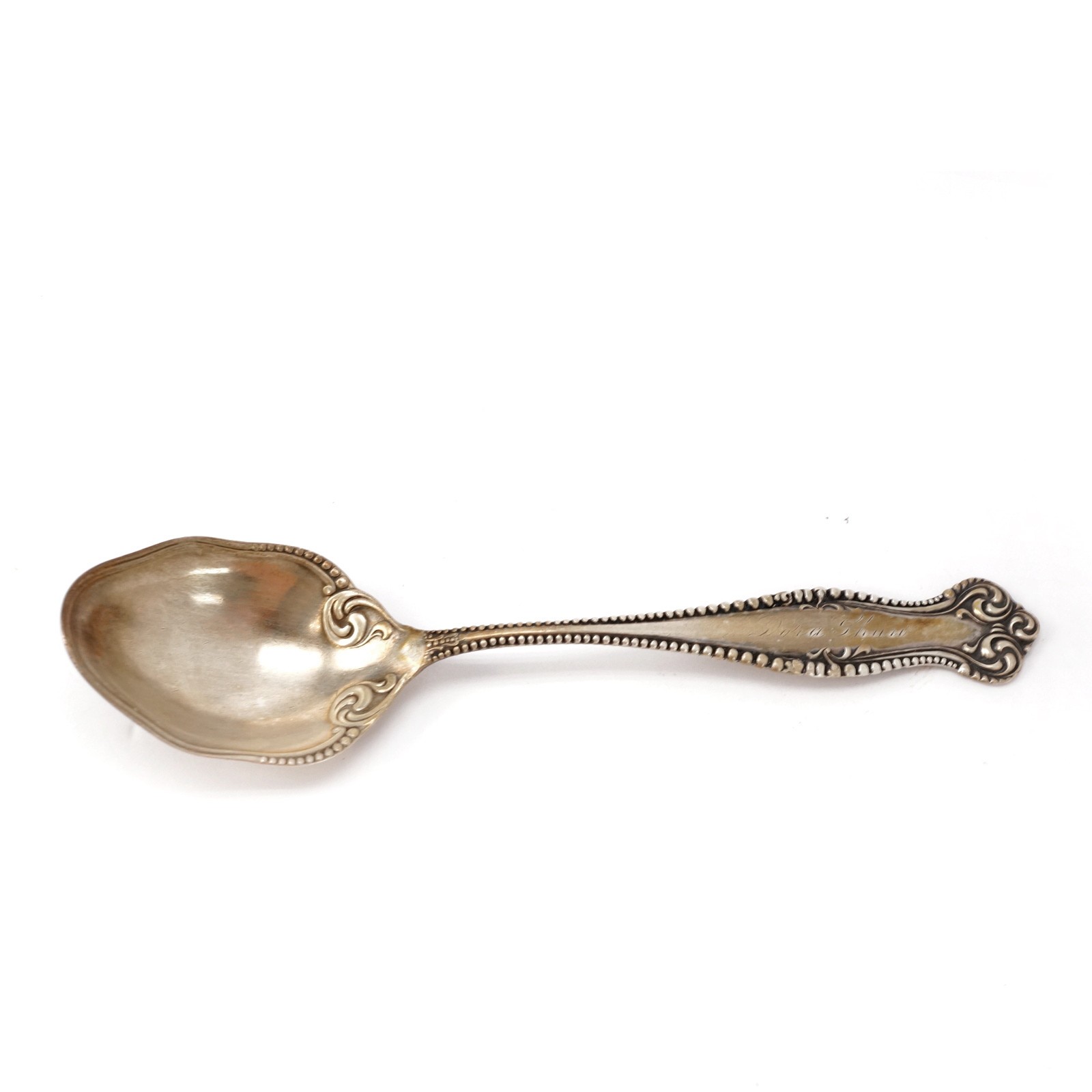 Antique Towle Sterling Silver Sugar Spoon Sugar Shell 1893 Canterbury Pattern Antique Towle Sterling Silver Sugar Spoon Sugar Shell 1893 Canterbury Pattern