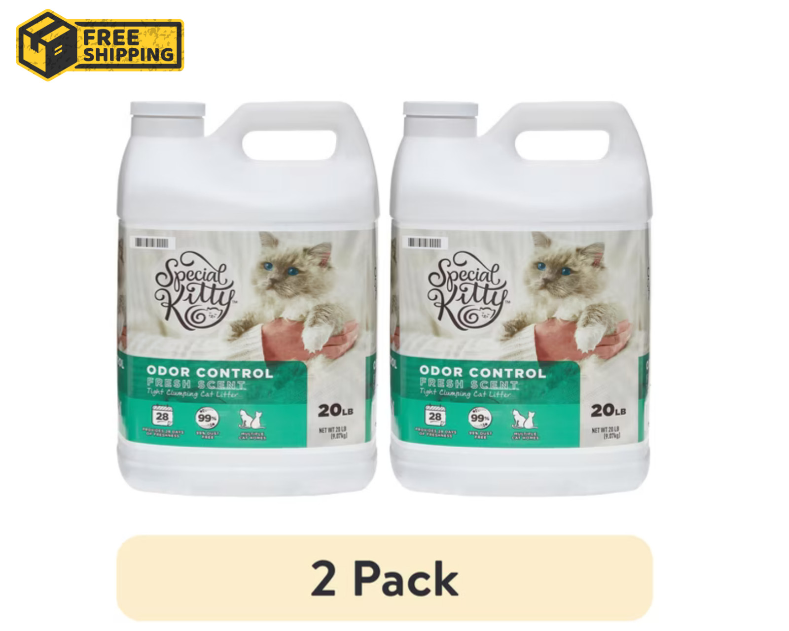 40 lbs Special Kitty Odor Control Tight Clumping Cat Litter, Fresh Scent