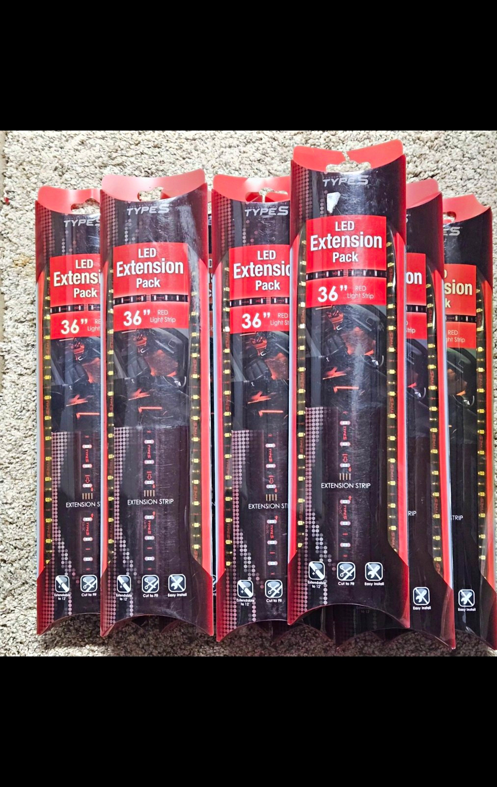 8 Packs Red 36