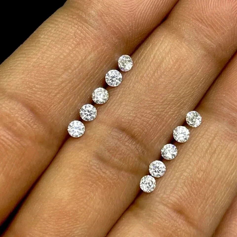 10 Pcs Natural White Diamond Round Cut VVS1 D Grade 6 MM Certified Loose Gems