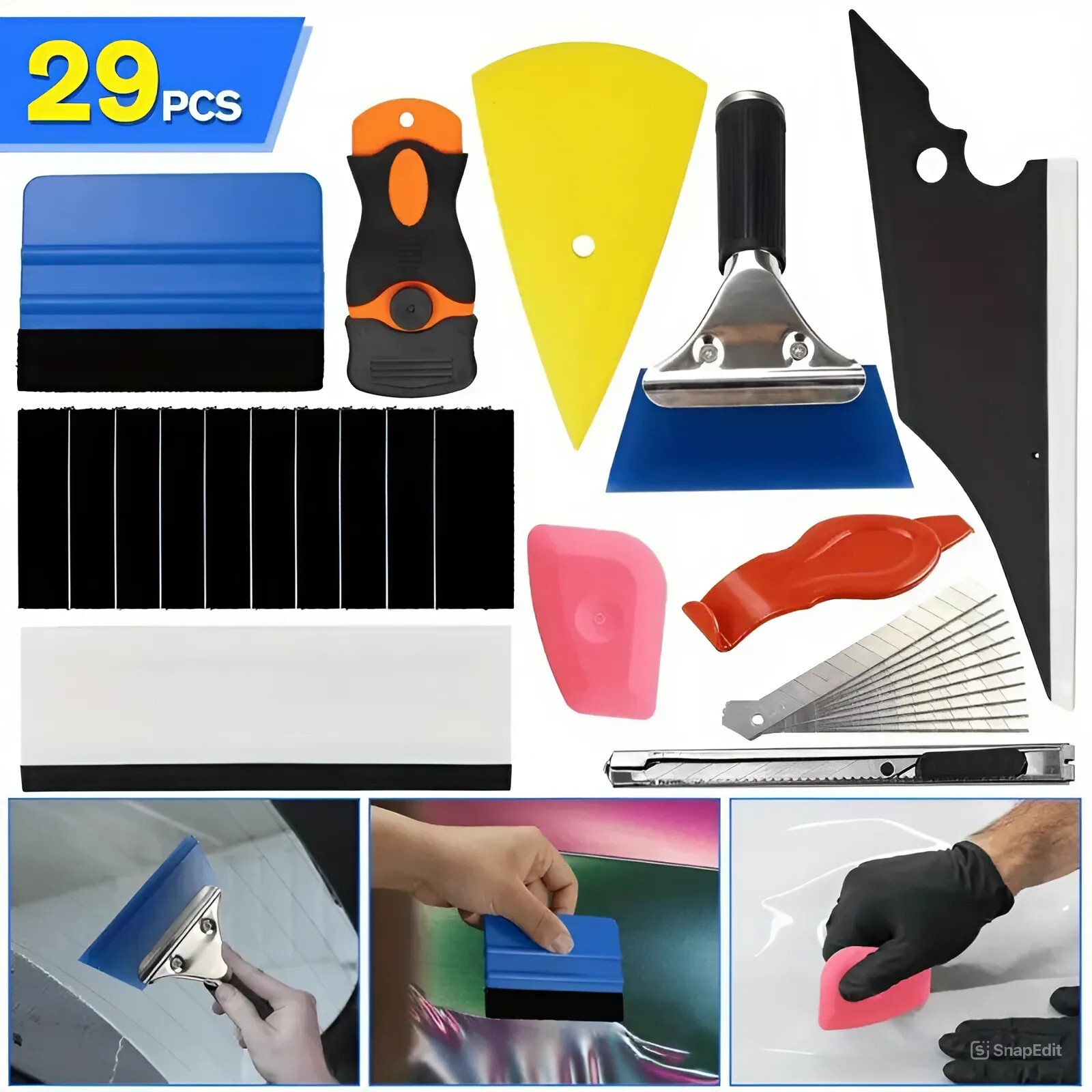 29PCS Car Window Tint Tools Kit Squeegee Installation Auto Film Tinting Scraper 29PCS Car Window Tint Tools Kit Squeegee Installation Auto Film Tinting Scraper