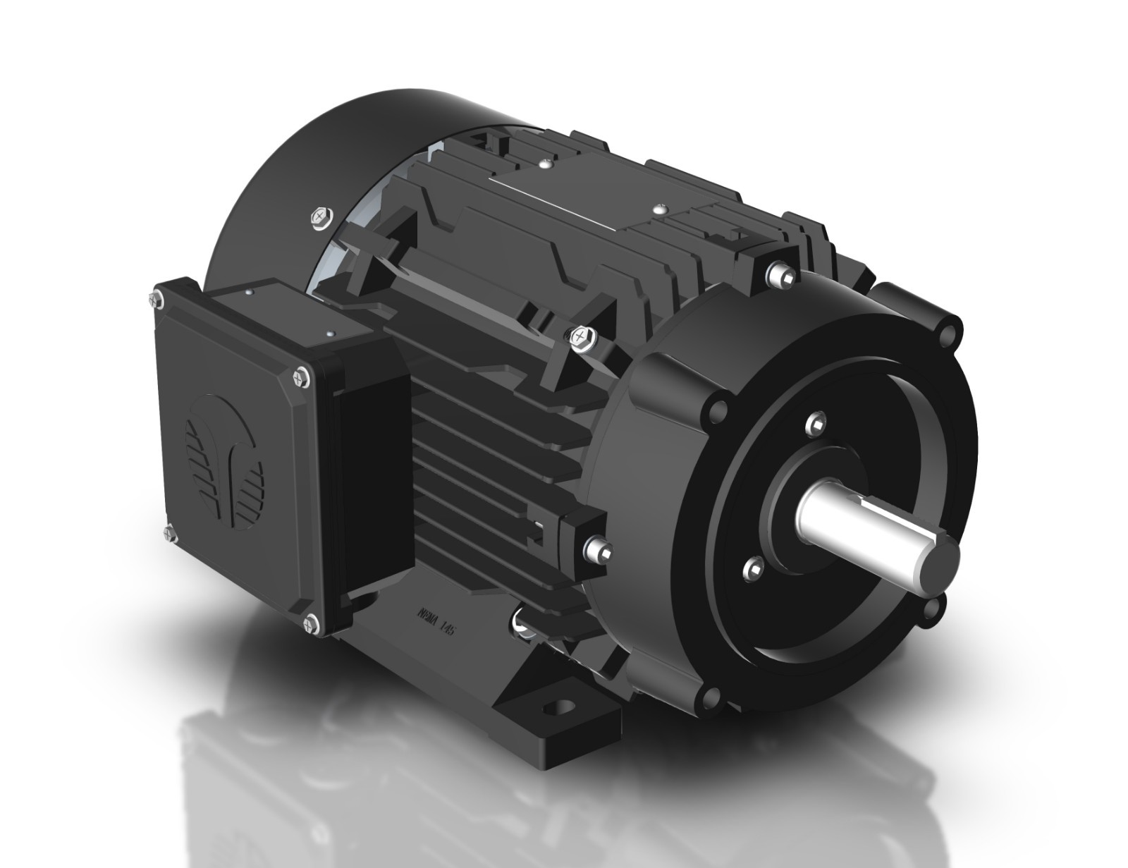 Techtop Electric Aluminum Motor 1 HP 1800 Rpm 3PH 230/460 Volt 143TC Frame