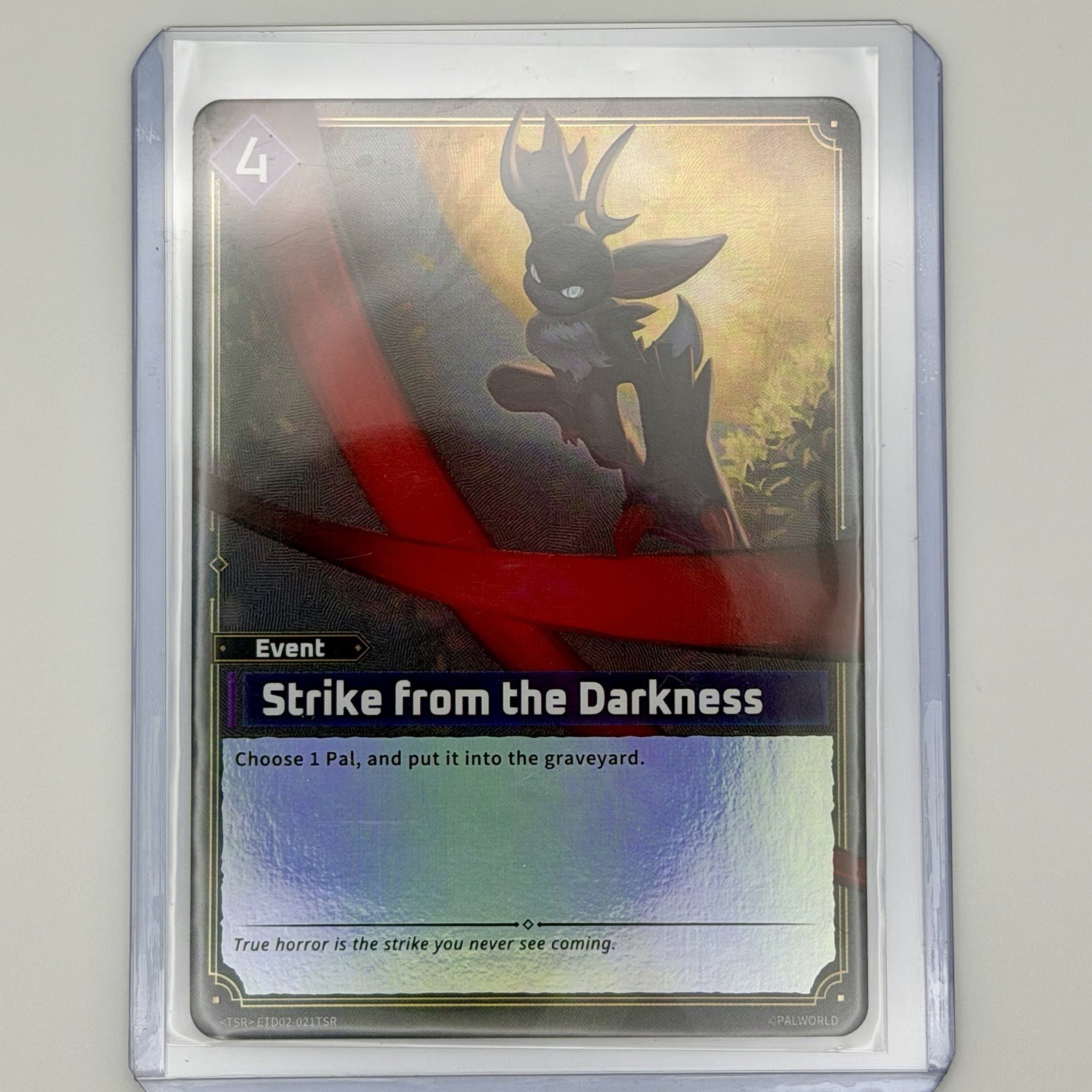 Strike from the Darkness - ETD02-021TSR - Holo Foil Palworld Card Game NM
