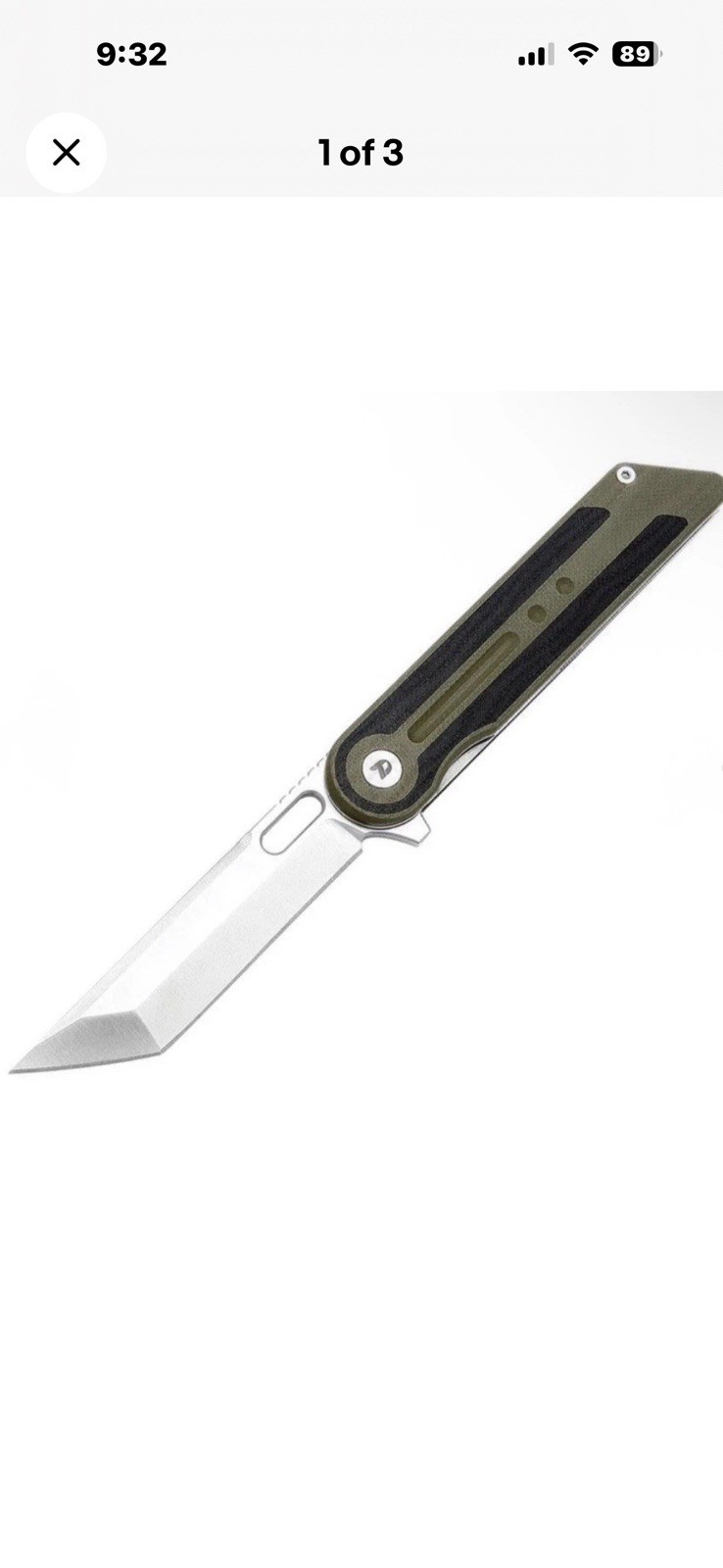Dreamtech D3863GGR Green & Black G10 Handle D2 Tanto Blade Back Flip Liner Lock Dreamtech D3863GGR Green & Black G10 Handle D2 Tanto Blade Back Flip Liner Lock