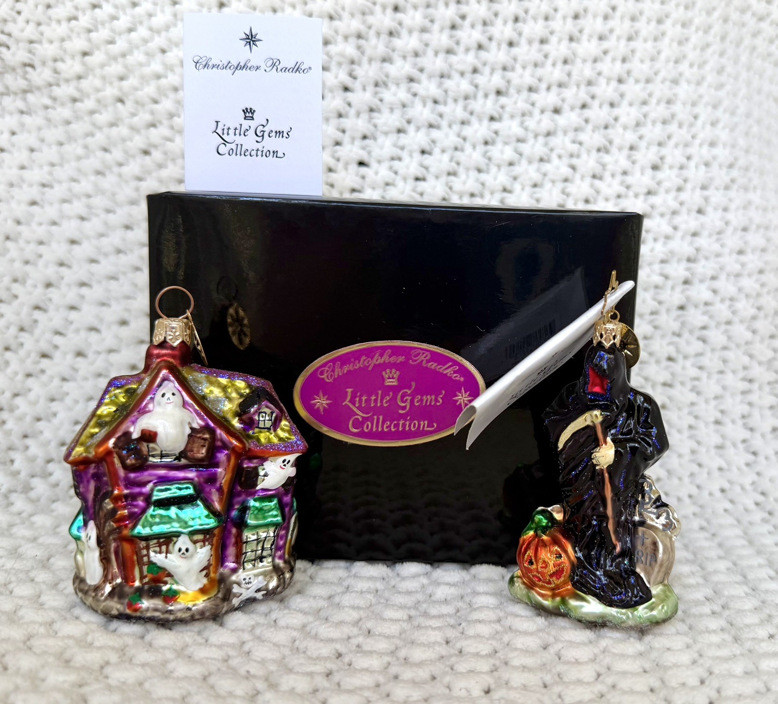 Vintage Retired Chris Radko Halloween Howl Manor Grave Ghoul Haunted House Boxed
