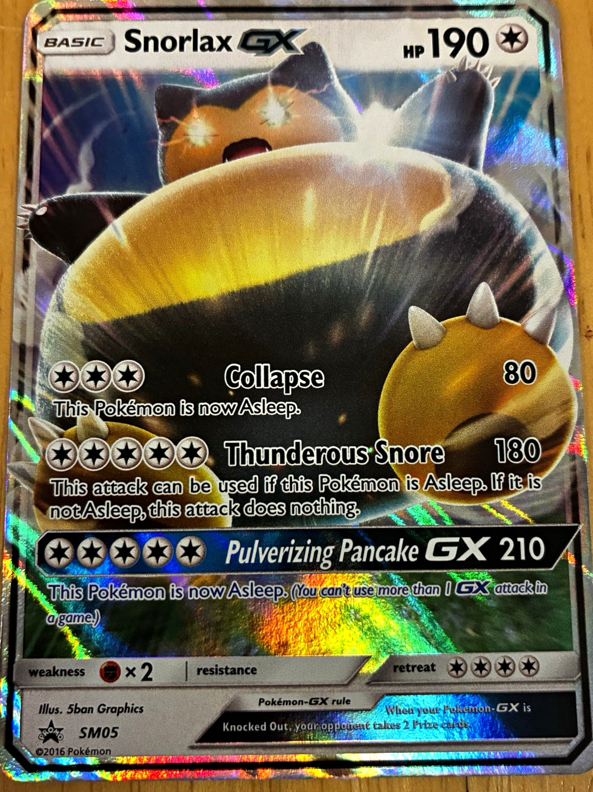 The Pokemon Company Pokemon TCG Snorlax GX SM05 Promo Holo 190HP English