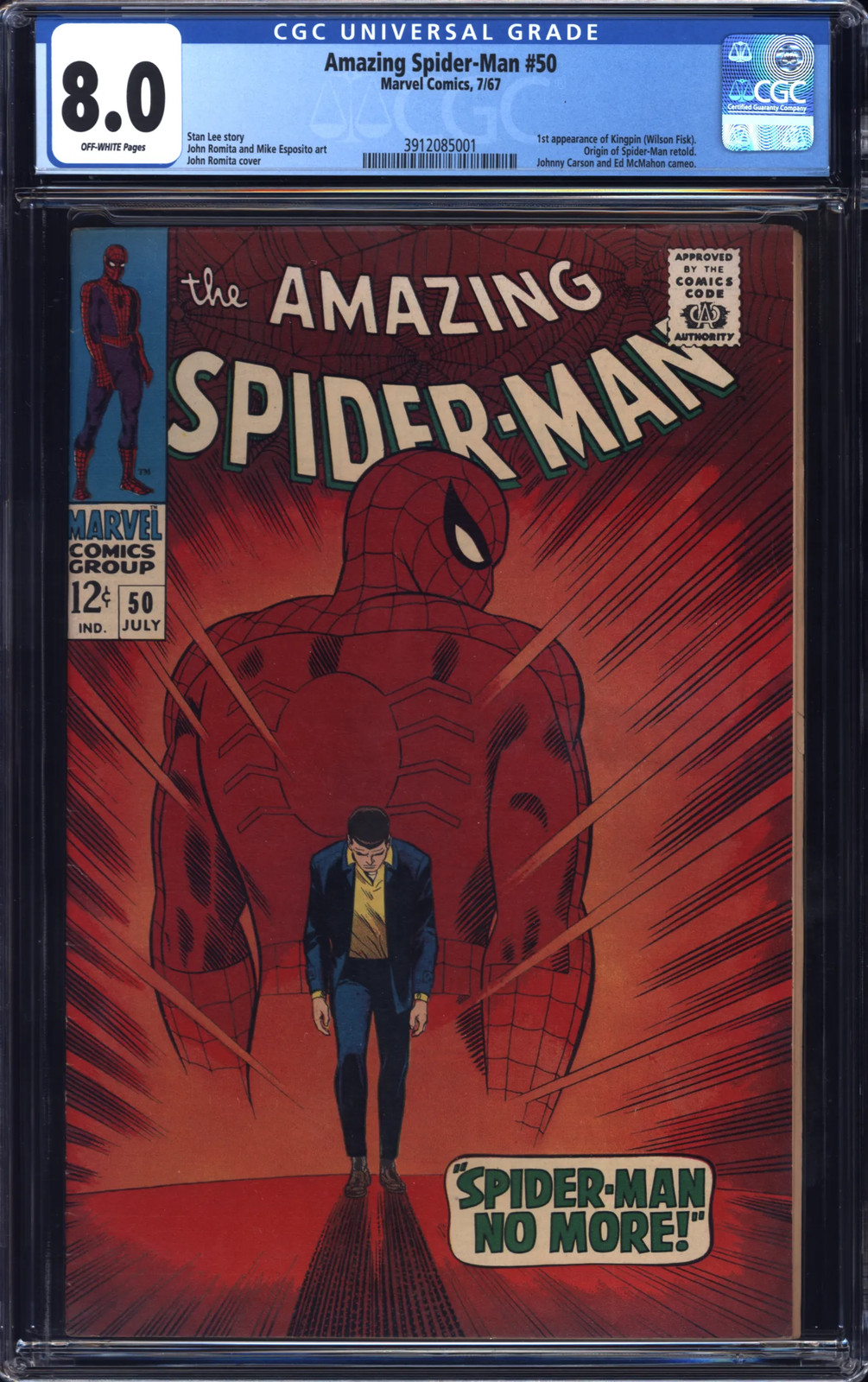 Amazing Spider-Man (1967) #50 CGC 8.0