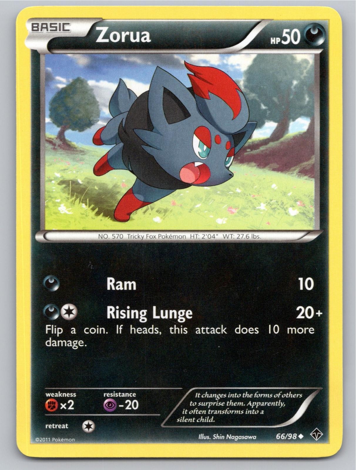 2011 POKEMON EMERGING POWERS ZORUA 66/98 UC NM A103303 FREE S&H 2011 POKEMON EMERGING POWERS ZORUA 66/98 UC NM A103303 FREE S&H