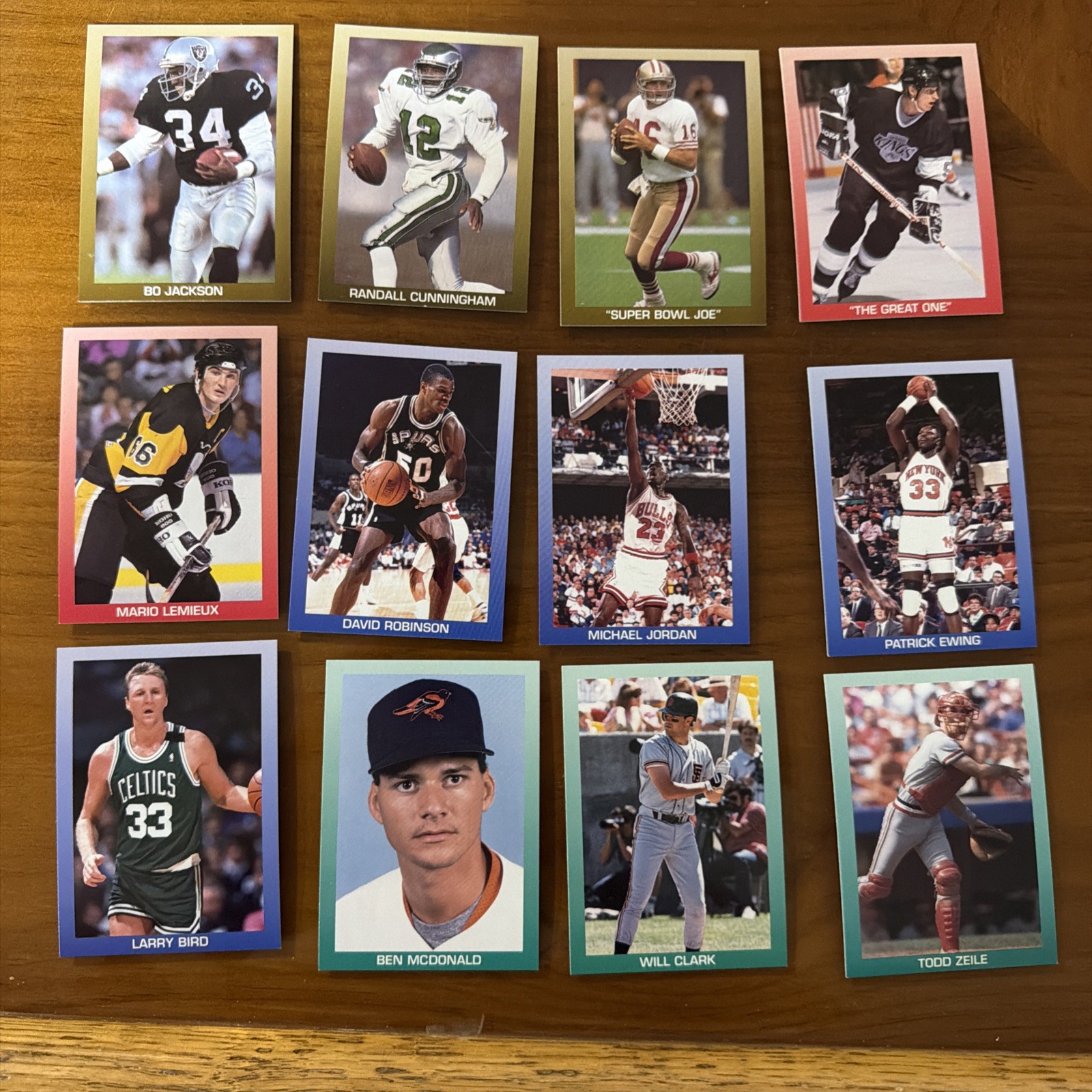 1989-90 All-Sports Superstars Series 2 Complete Set (12) - Jordan, Bird, Montana