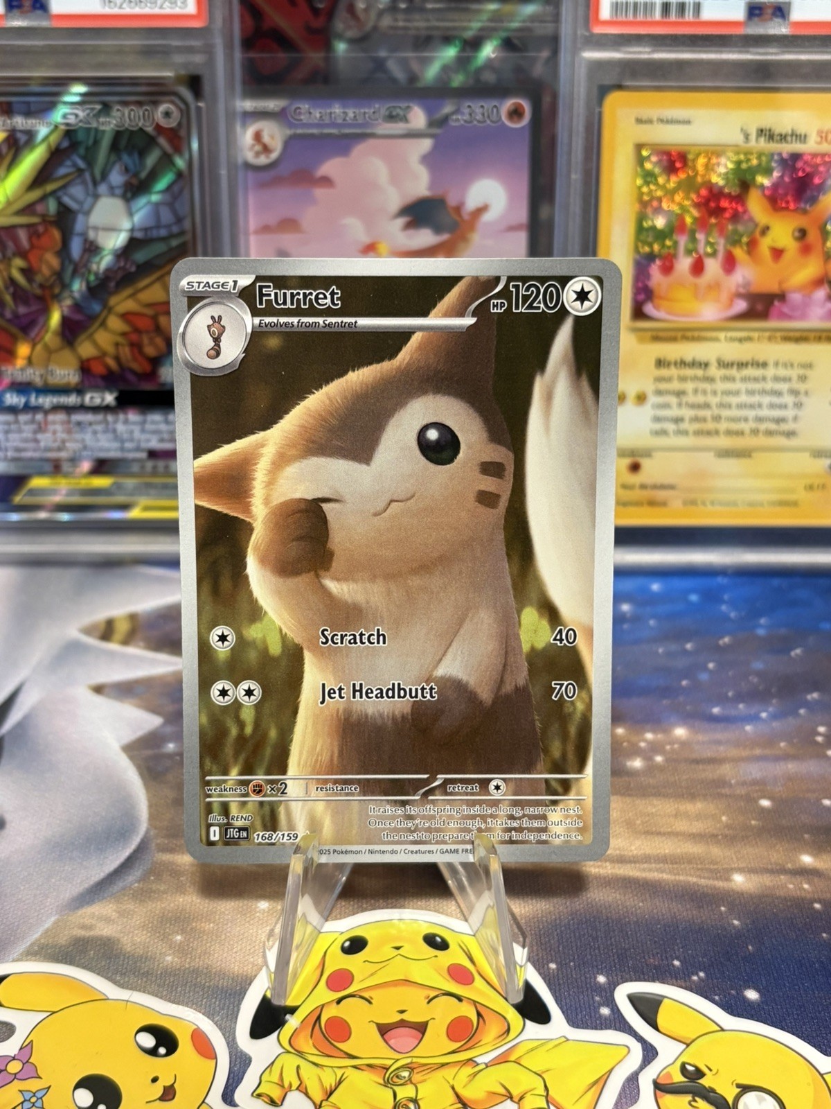 Furret 168/159 Pokemon Journey Together Illustration Rare IR Holo Near Mint NM
