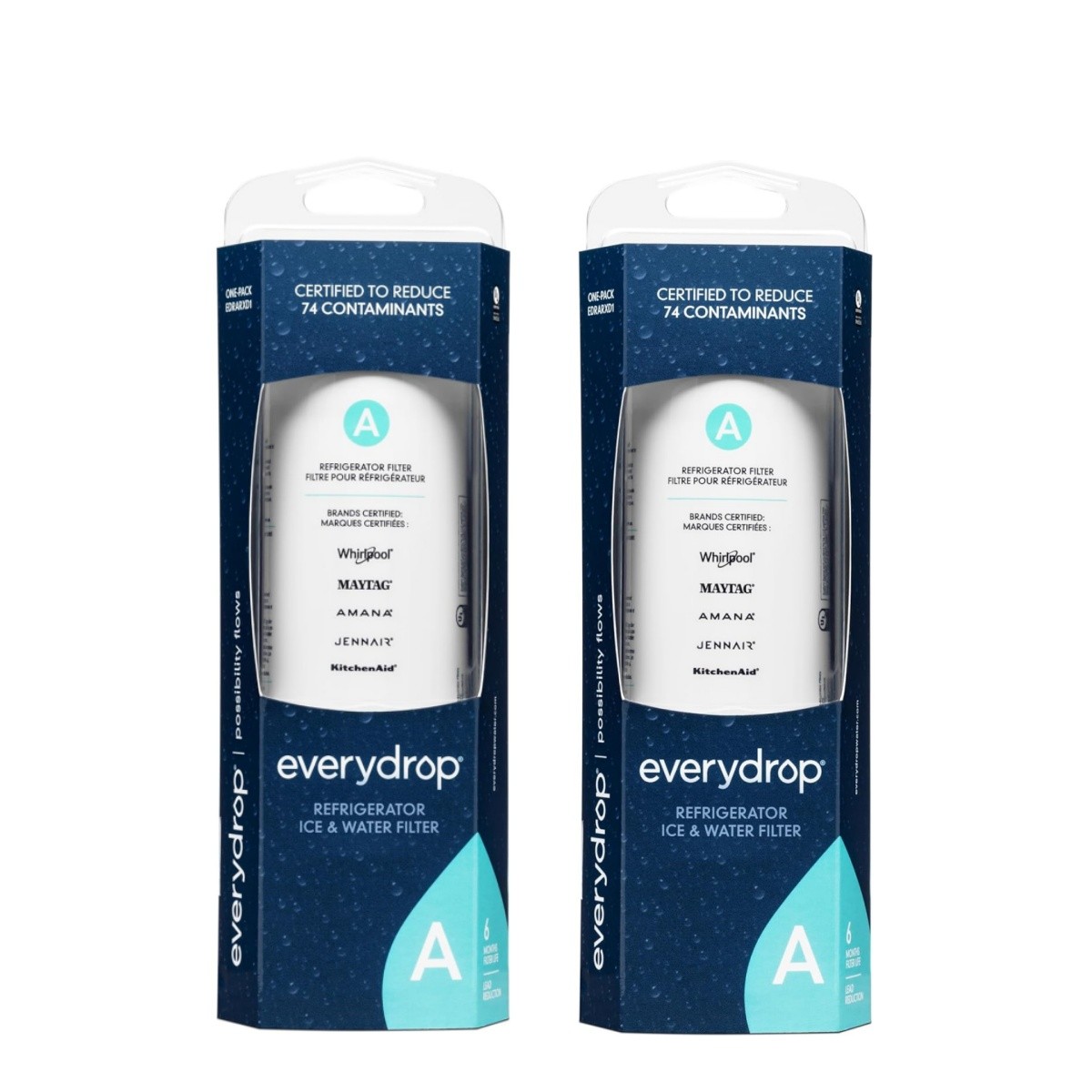 Sealed 2x Every d²rop Refrigerator Water Filter A EDRARXD1 WHRARXD1 KADRARXD