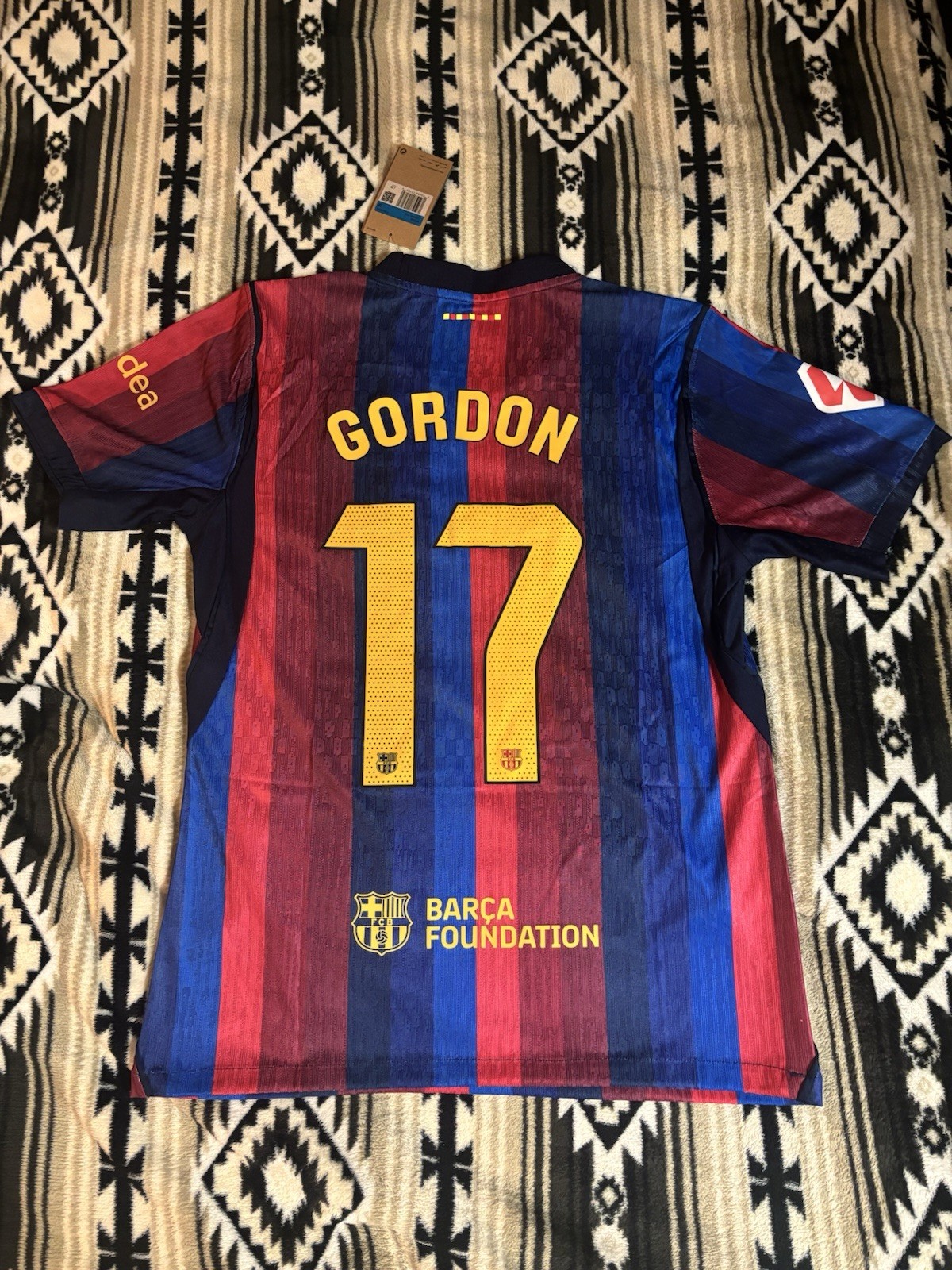 Authentic Nike FC player version Barcelona Gordon #17 Soccer Jersey