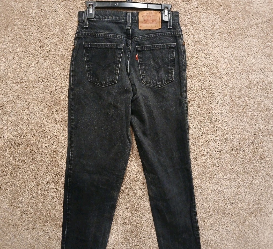 Levi\'s 551 Jeans Men\'s Dark Blue Denim Relaxed Fit Tapered Legs Vintage
