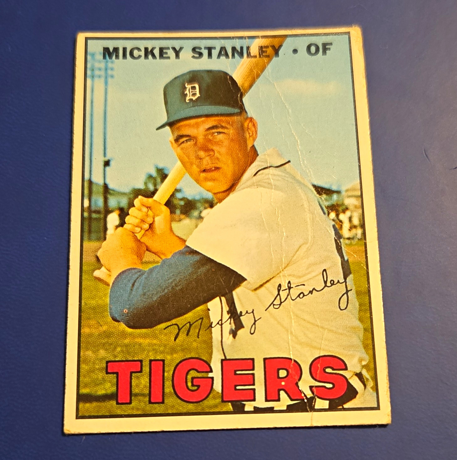 Topps 1967 Topps High # Mickey Stanley #607 Detroit Tigers Baseball Card Topps 1967 Topps High # Mickey Stanley #607 Detroit Tigers Baseball Card