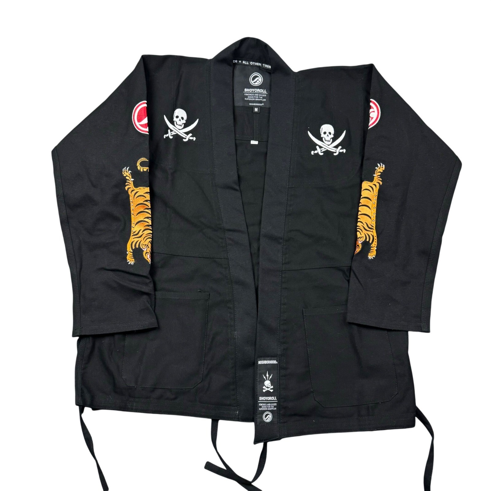 Neighborhood x Shoyoroll Black Kimono Tiger Skull Mens Medium Jui Jitsu