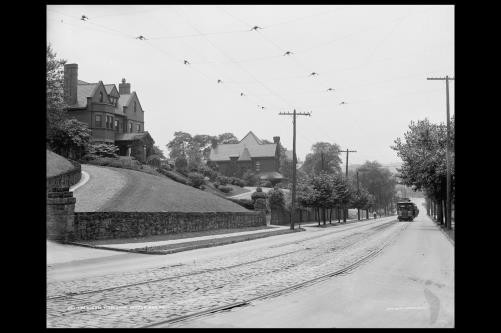 Pittsburgh PA Forbes Ave Residence Streetcar Residential Street c1900