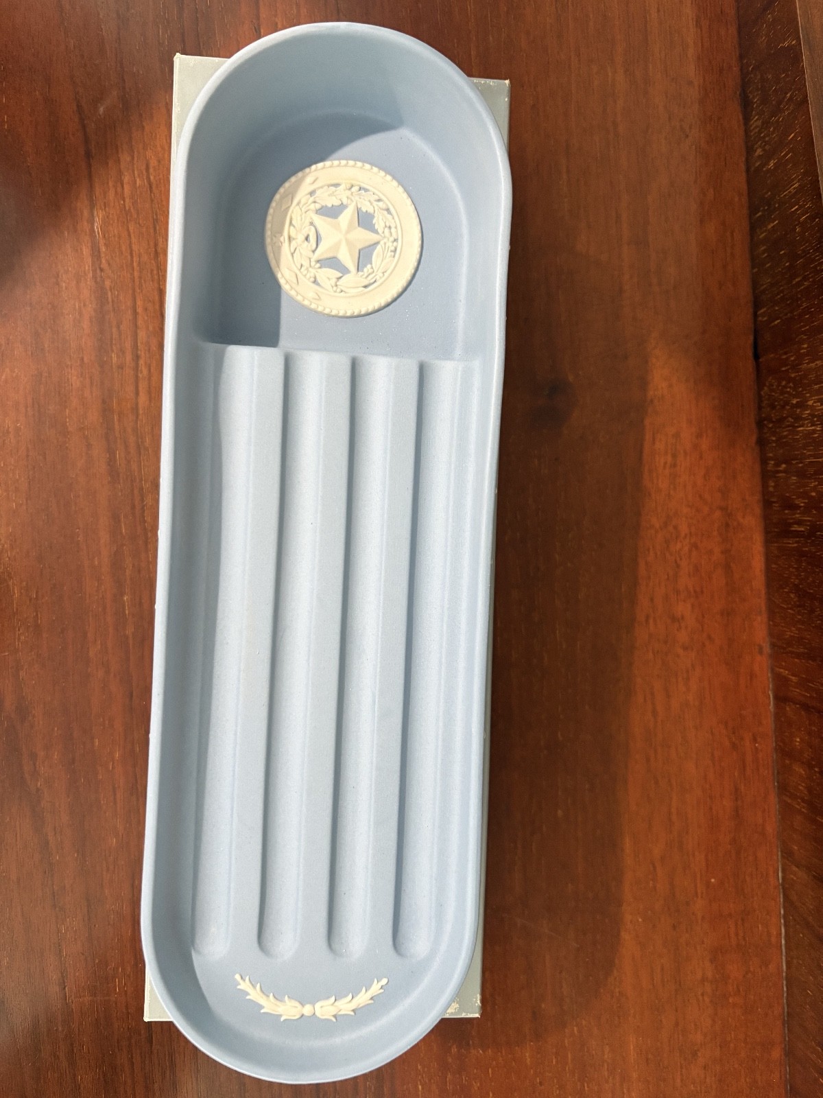 Wedgwood Jasperware Pen Tray Blue Limited Texas Edition Wedgwood Jasperware Pen Tray Blue Limited Texas Edition