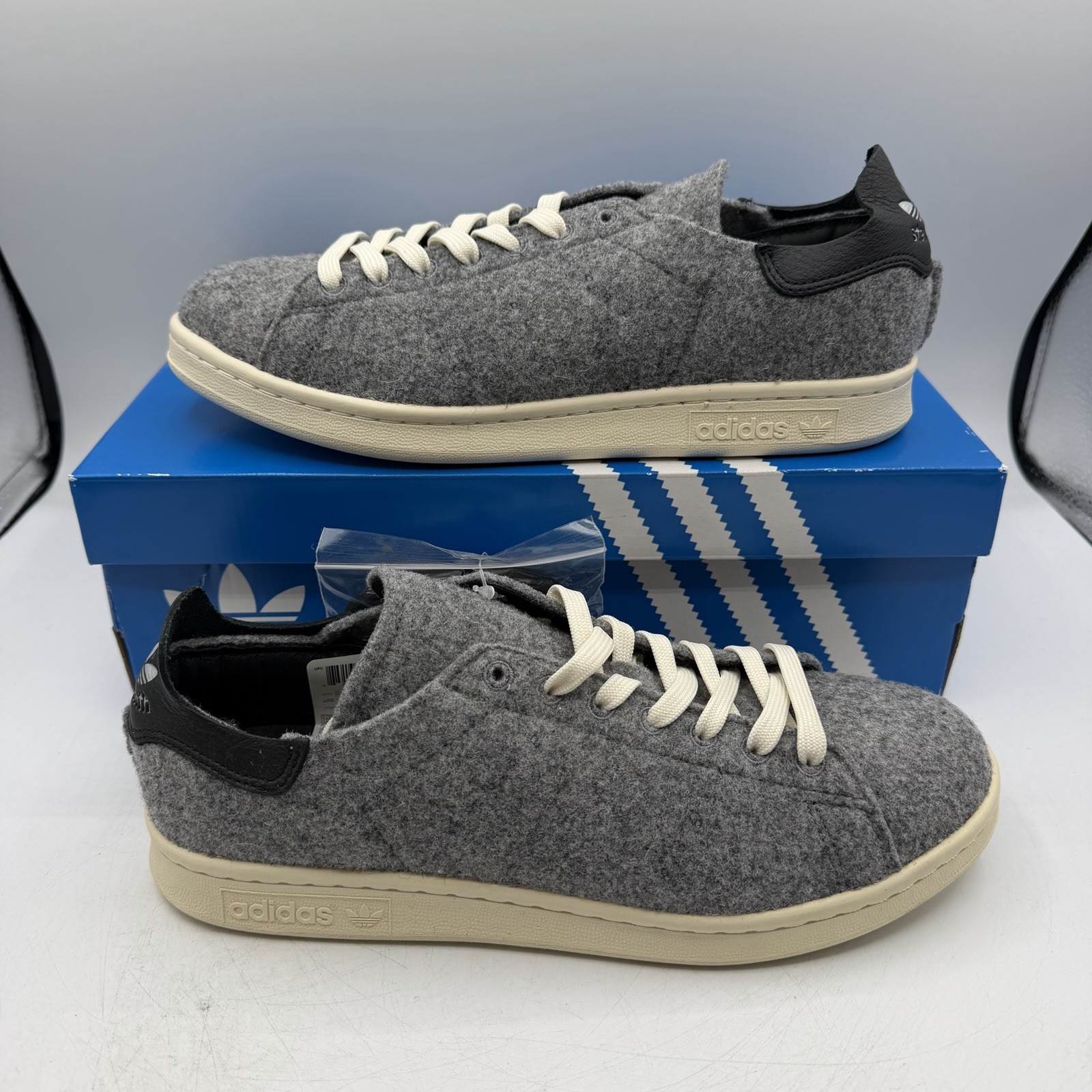 Adidas Stan Smith PC Wool Originals Shoes Mens Sz 13 Grey/Black Sneakers AQ8452 Adidas Stan Smith PC Wool Originals Shoes Mens Sz 13 Grey/Black Sneakers AQ8452