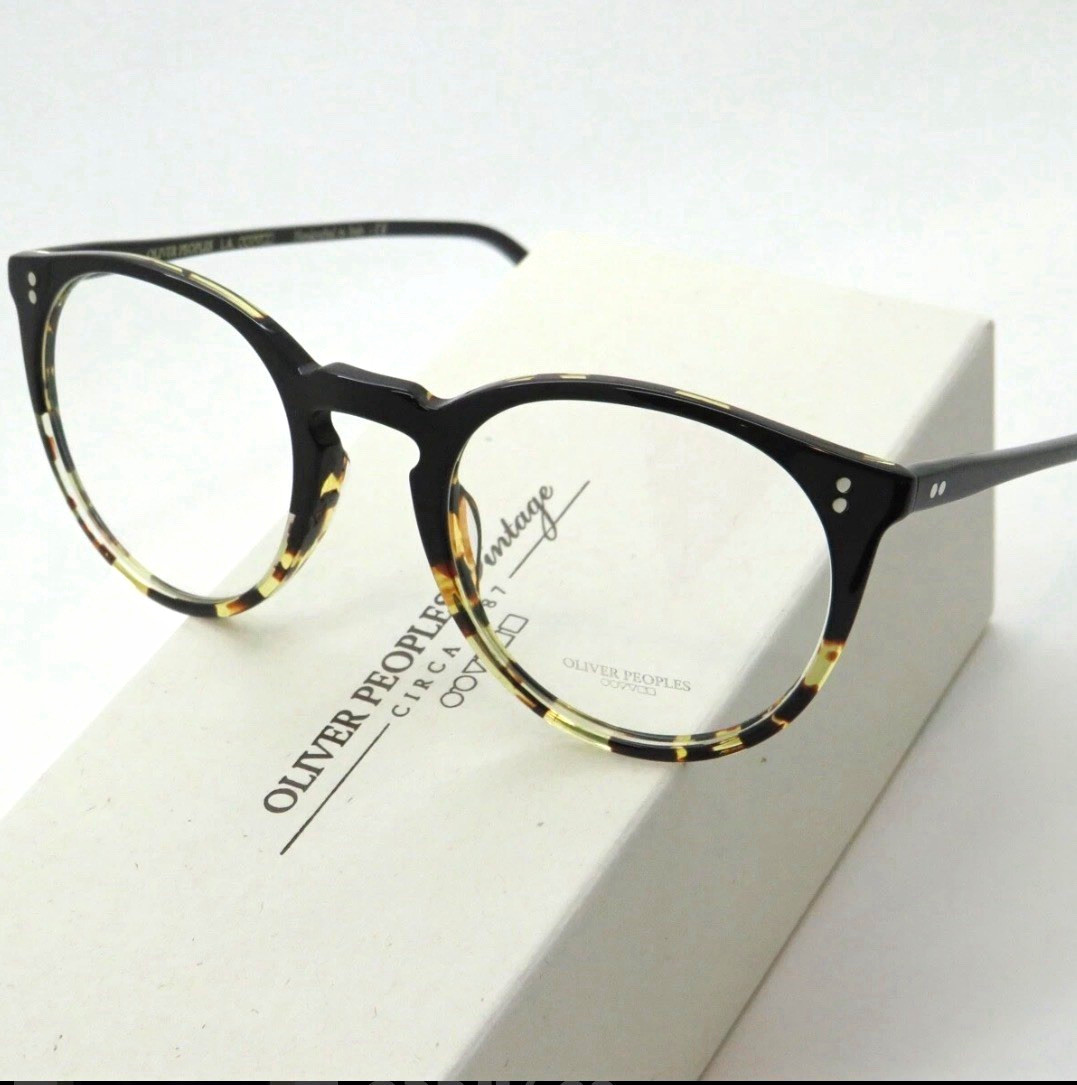 Oliver Peoples O’Malley OV 5004 Round Full Rim Tortoise Shell Black 47-22-145