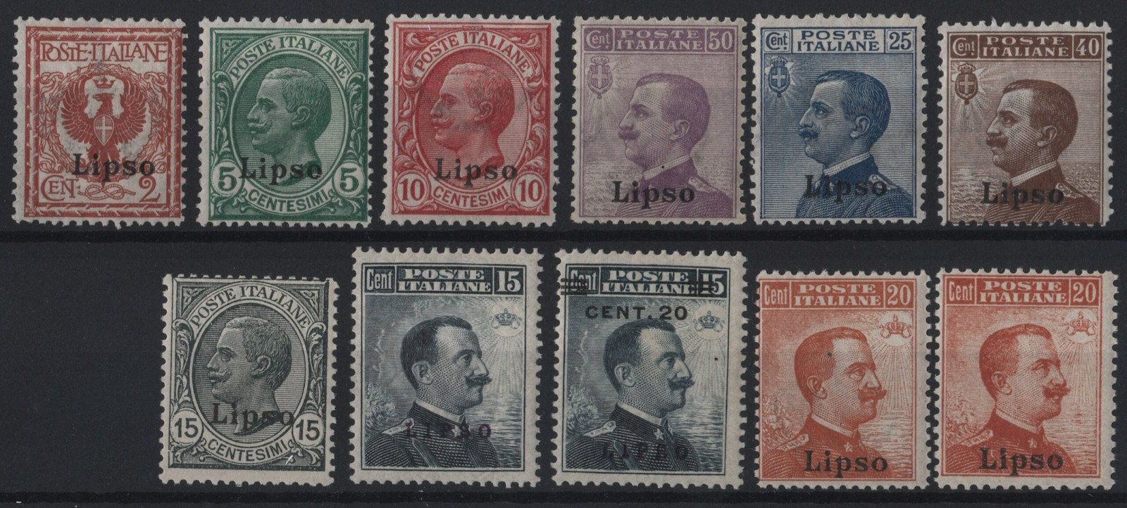 Kingdom 1912/22 Aegean “Lipso” M.N.H. Cert. Raybaudi