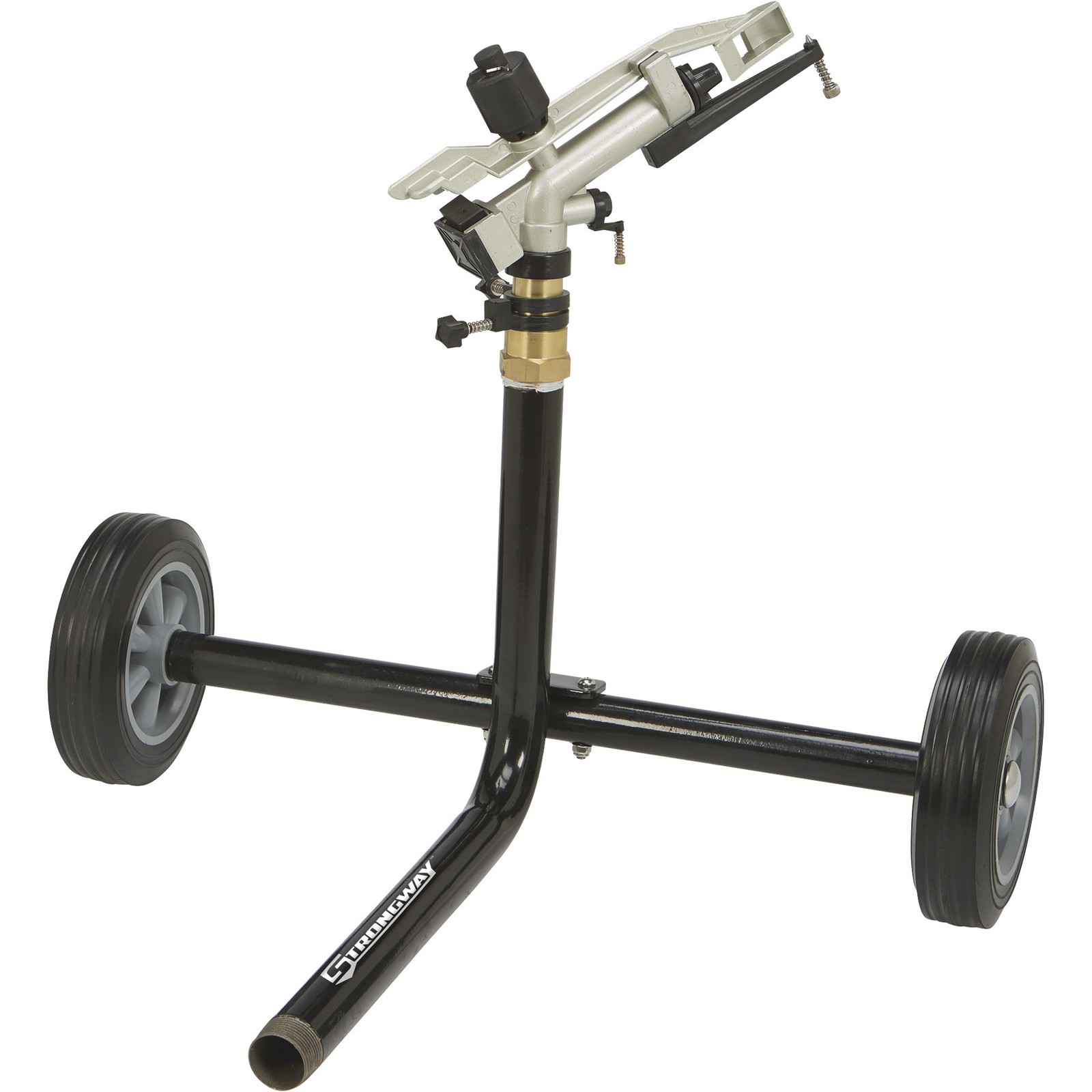 Strongway Wheeled Sprinkler, 1-1/4in. Head with 5 Nozzles, 8in. Rubber Tires Strongway Wheeled Sprinkler, 1-1/4in. Head with 5 Nozzles, 8in. Rubber Tires