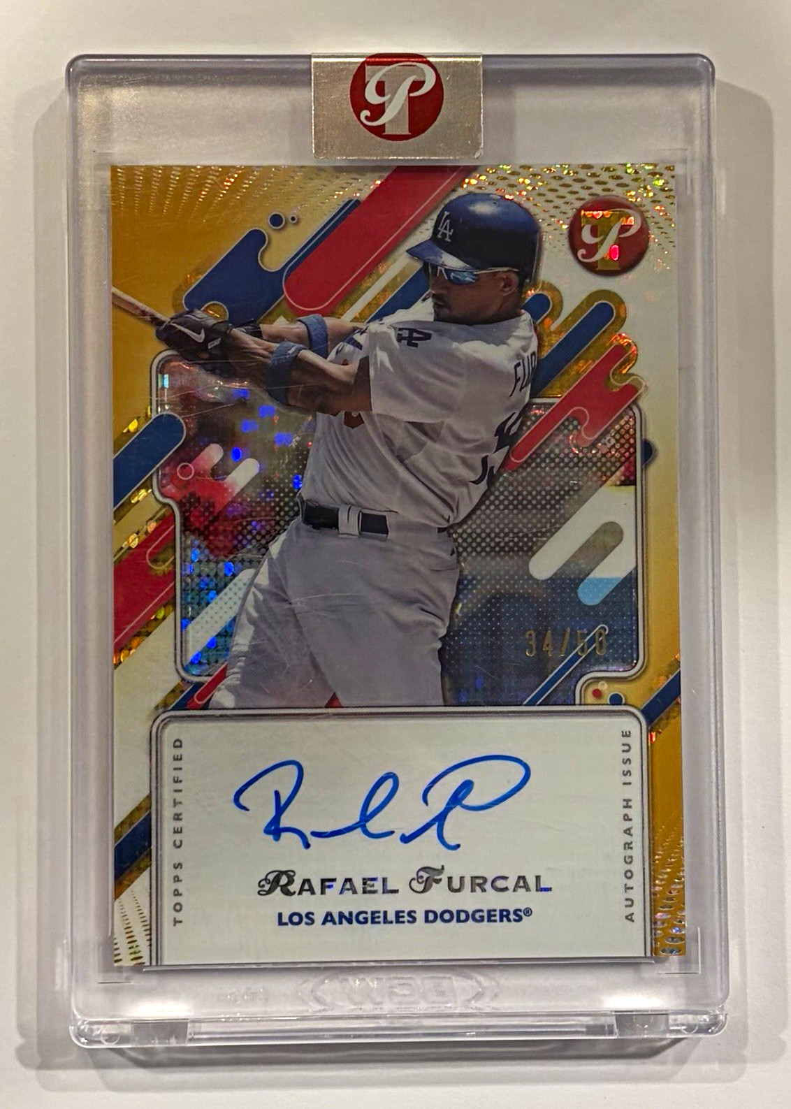 Topps 2025 Pristine Autographs Gold Pulsar Refractor /50 Rafael Furcal Dodgers
